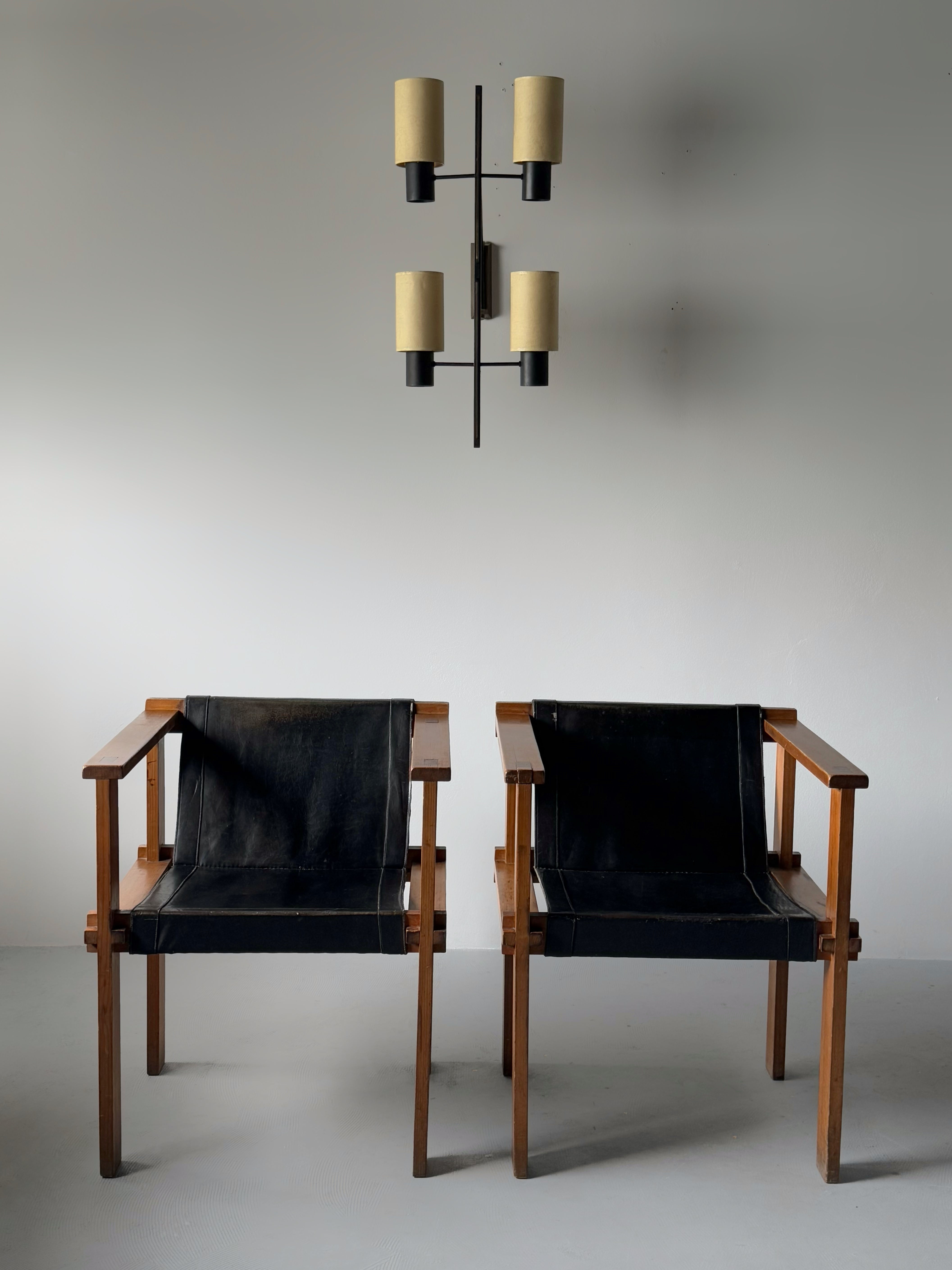 Wall Lamp by Maison Lunel France 1950s