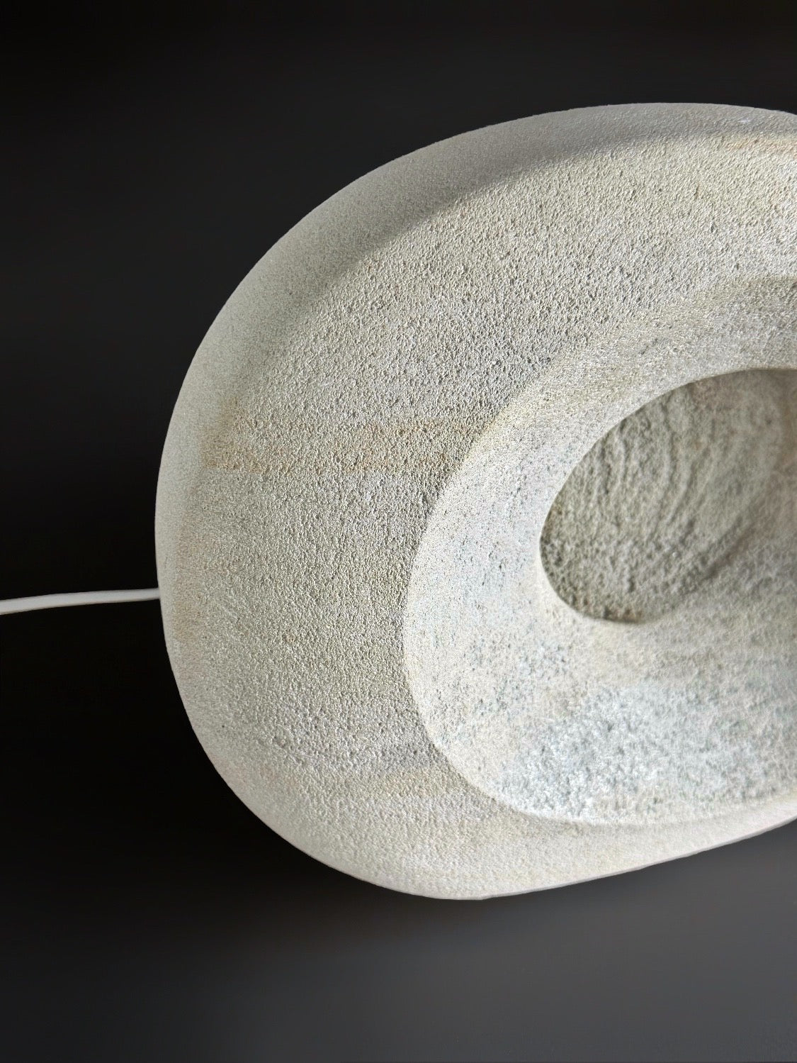 Vintage lamp in Chauvigny Stone by Arsène Galisson