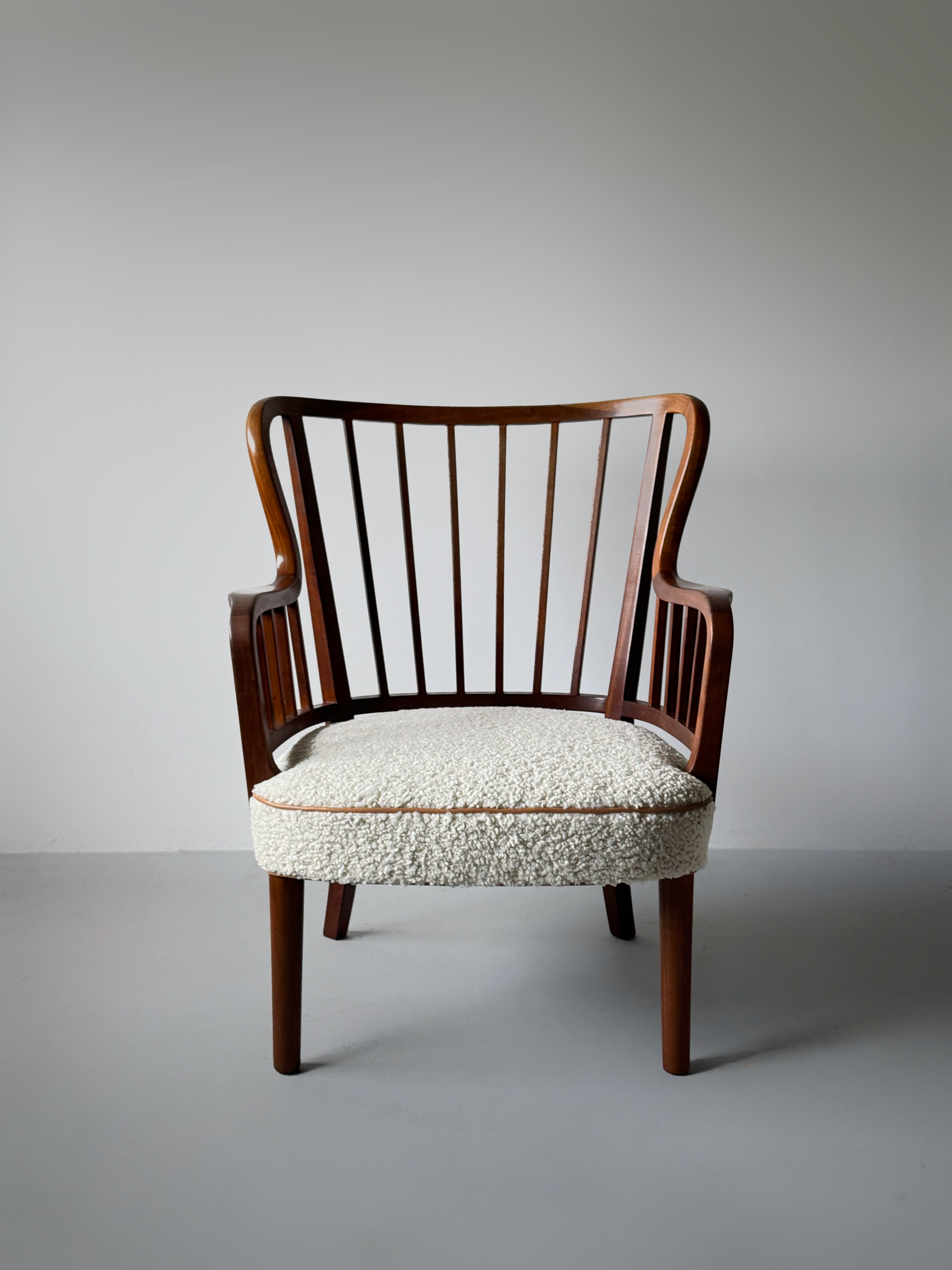 Danish cabinetmaker armchair in Cuban mahogany