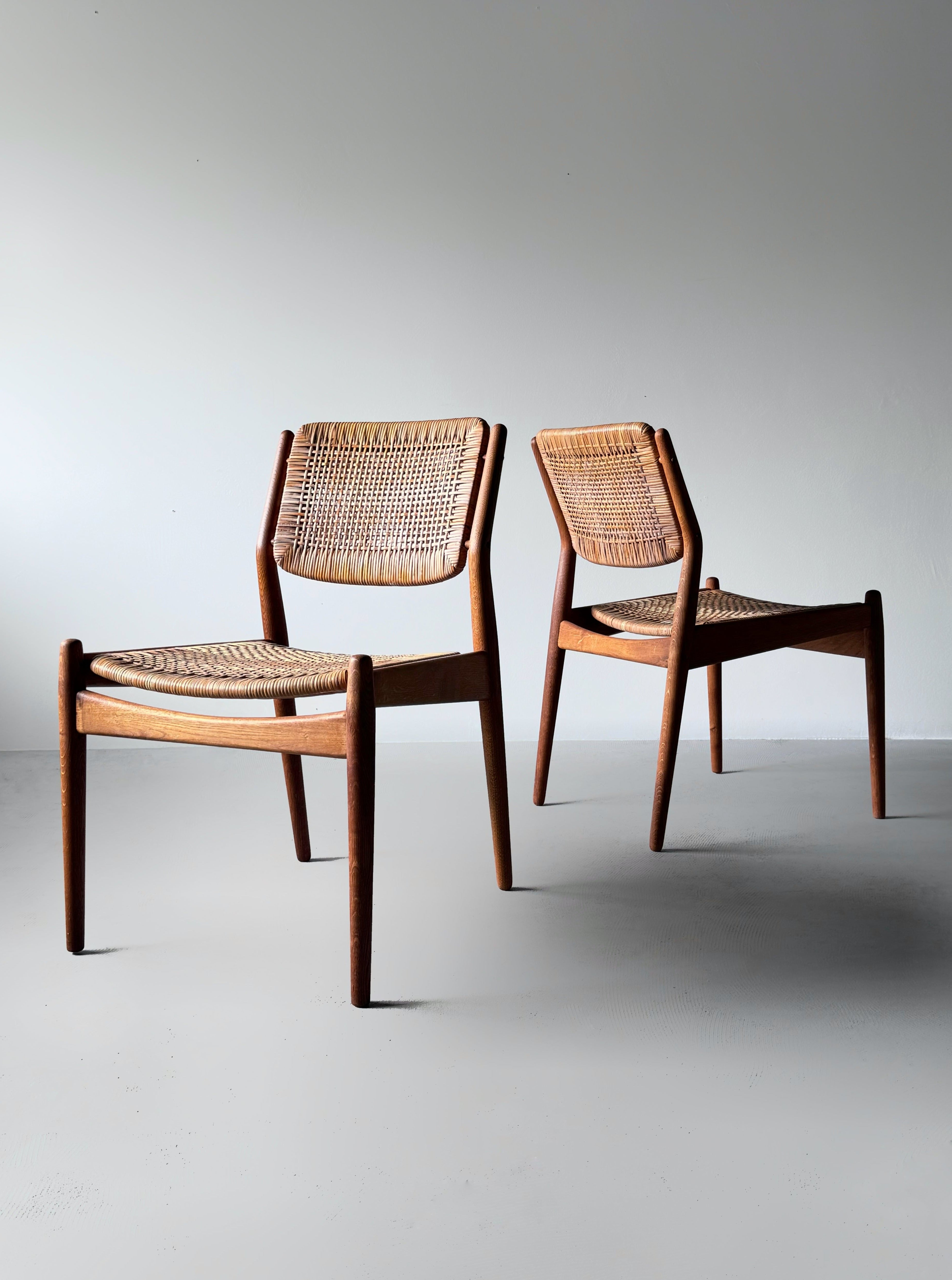 Model 51 chair oak & cane by Arne Vodder for Sibast Møbelfabrik