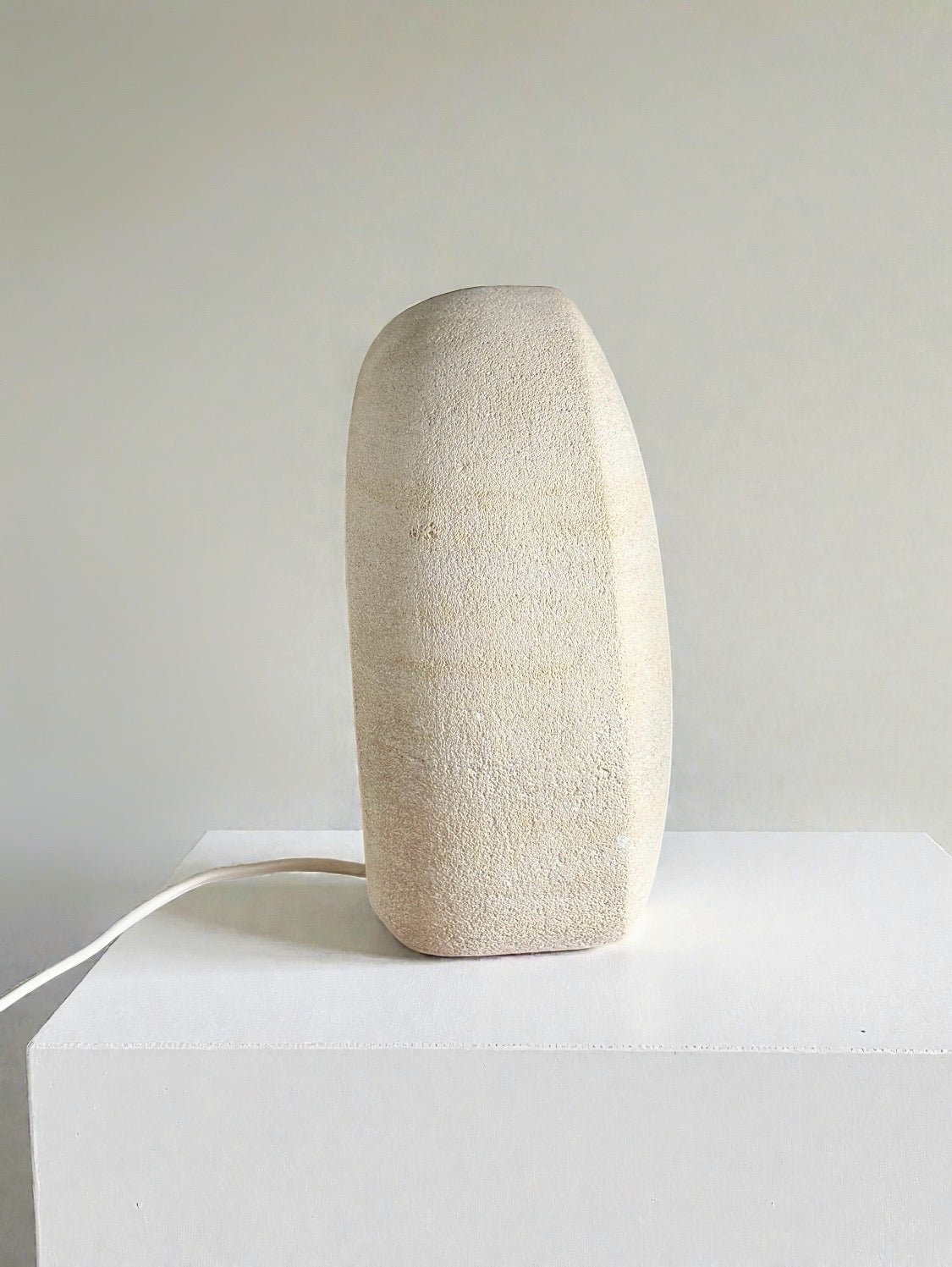 Vintage lamp in Chauvigny Stone by Arsène Galisson