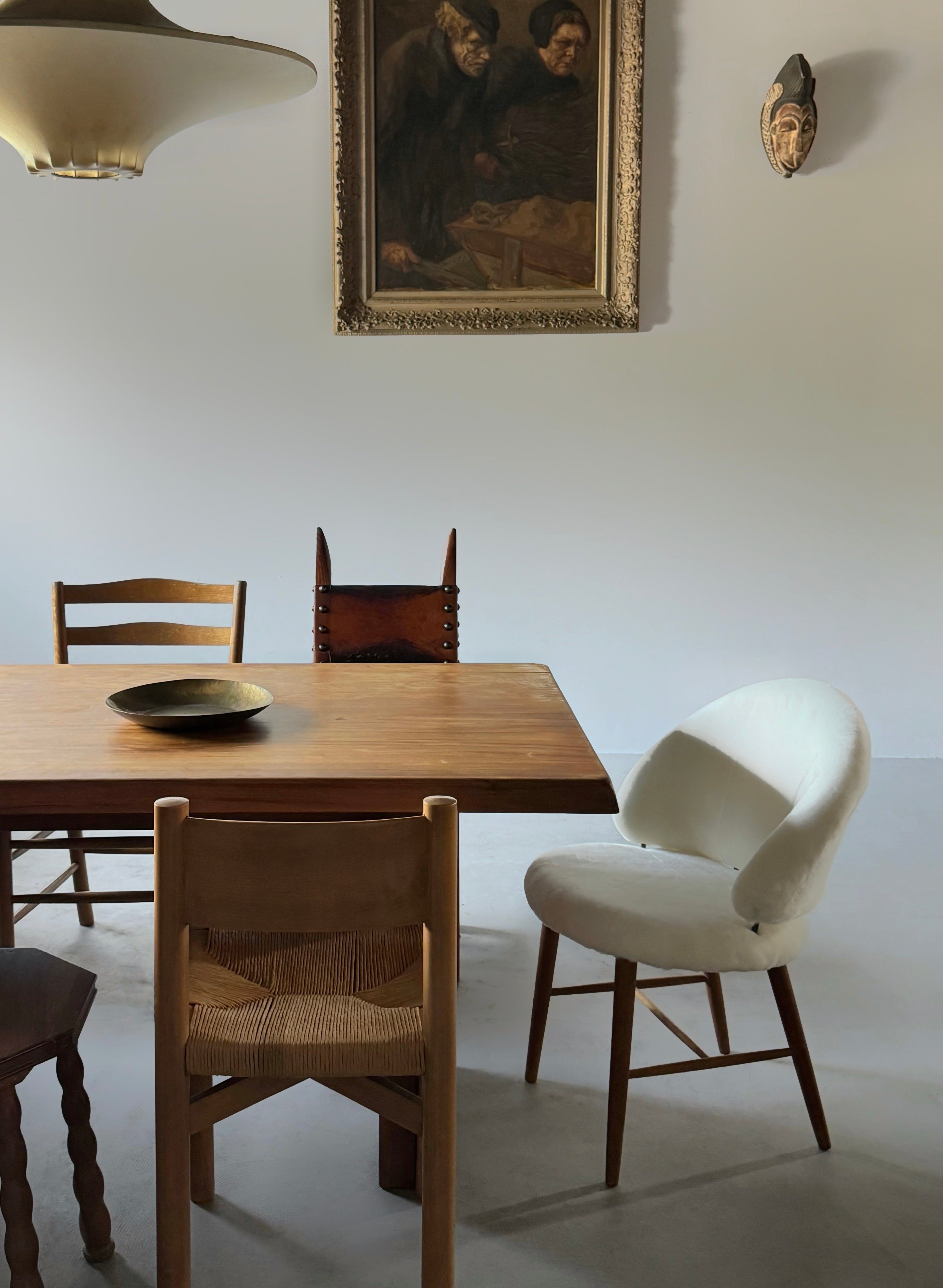 Vintage Danish Vanity Chair, Denmark 1950s