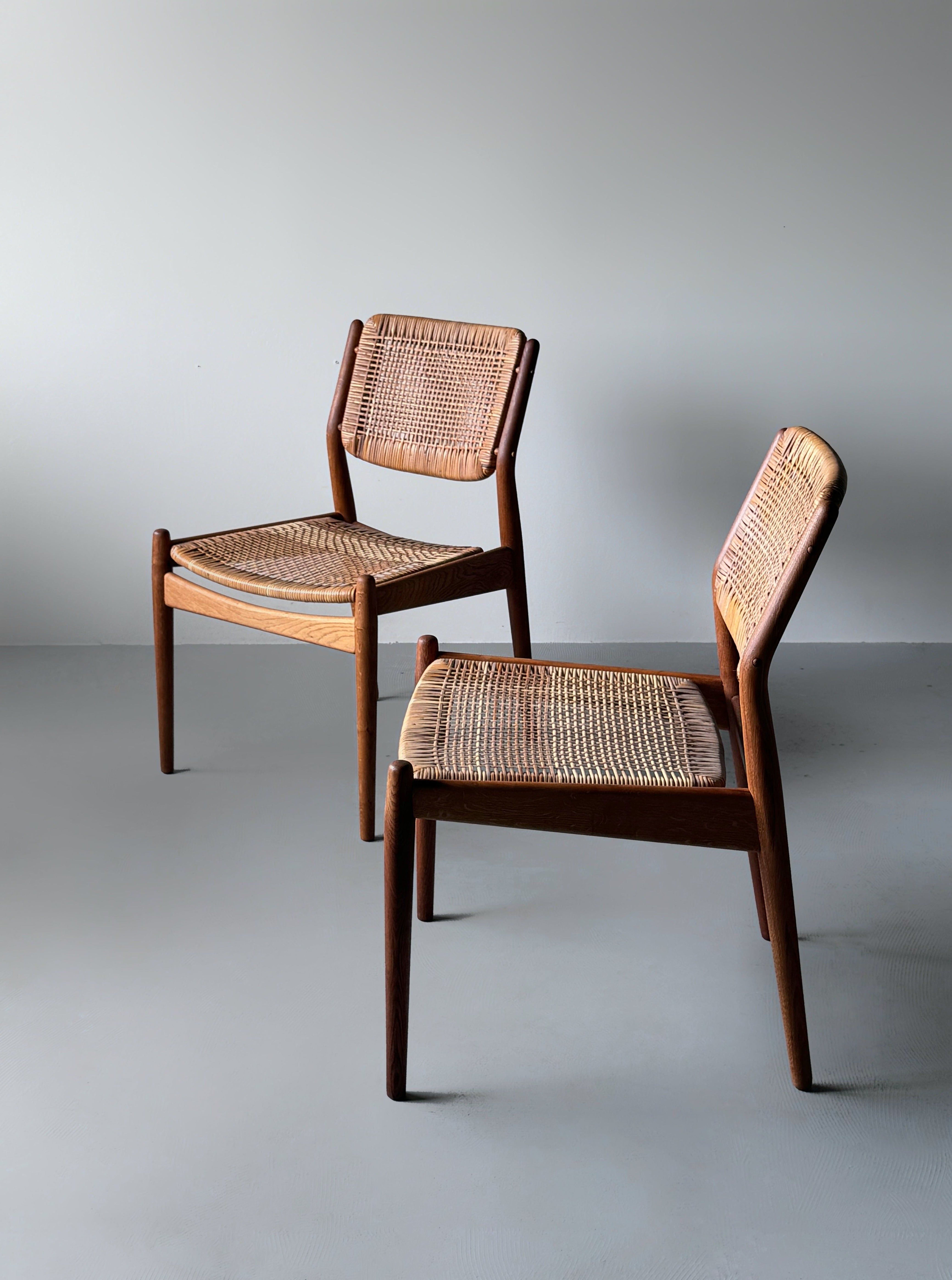 Model 51 chair oak & cane by Arne Vodder for Sibast Møbelfabrik