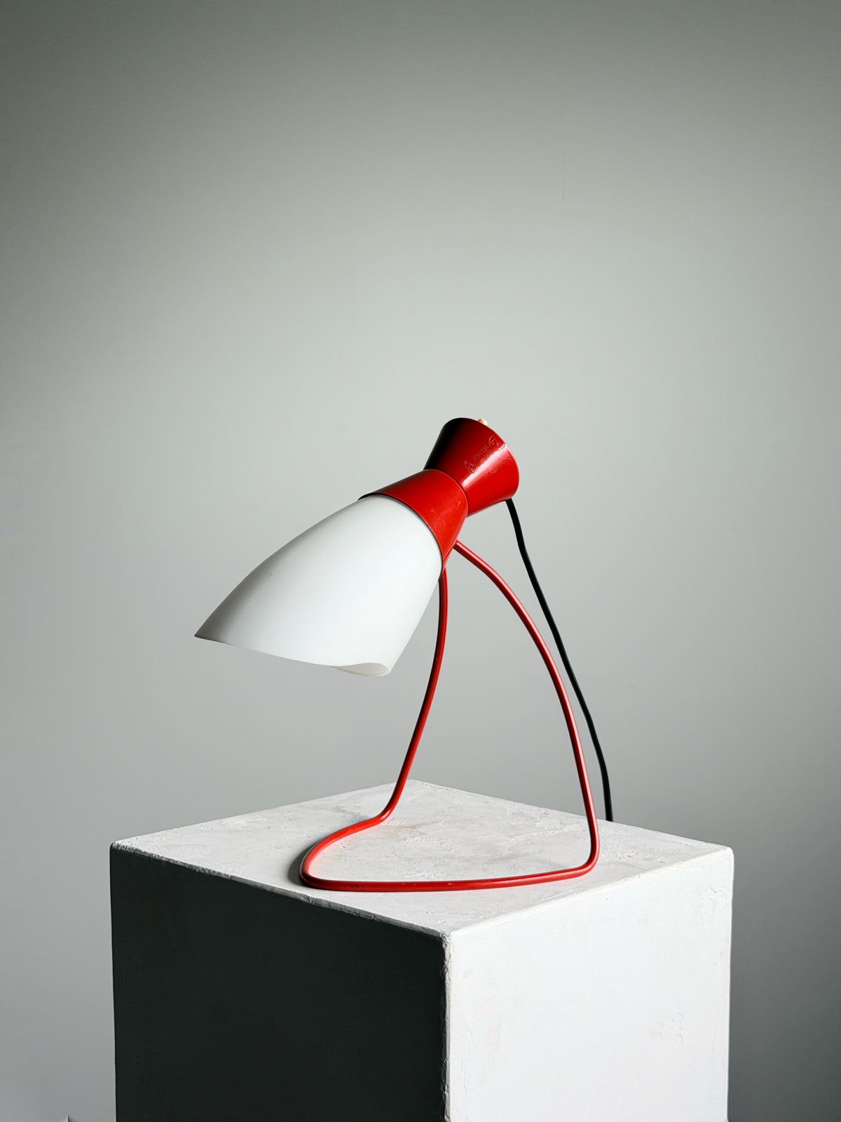 Model 1621 Red Table Lamp by Josef Hurka for Napako, 1960s