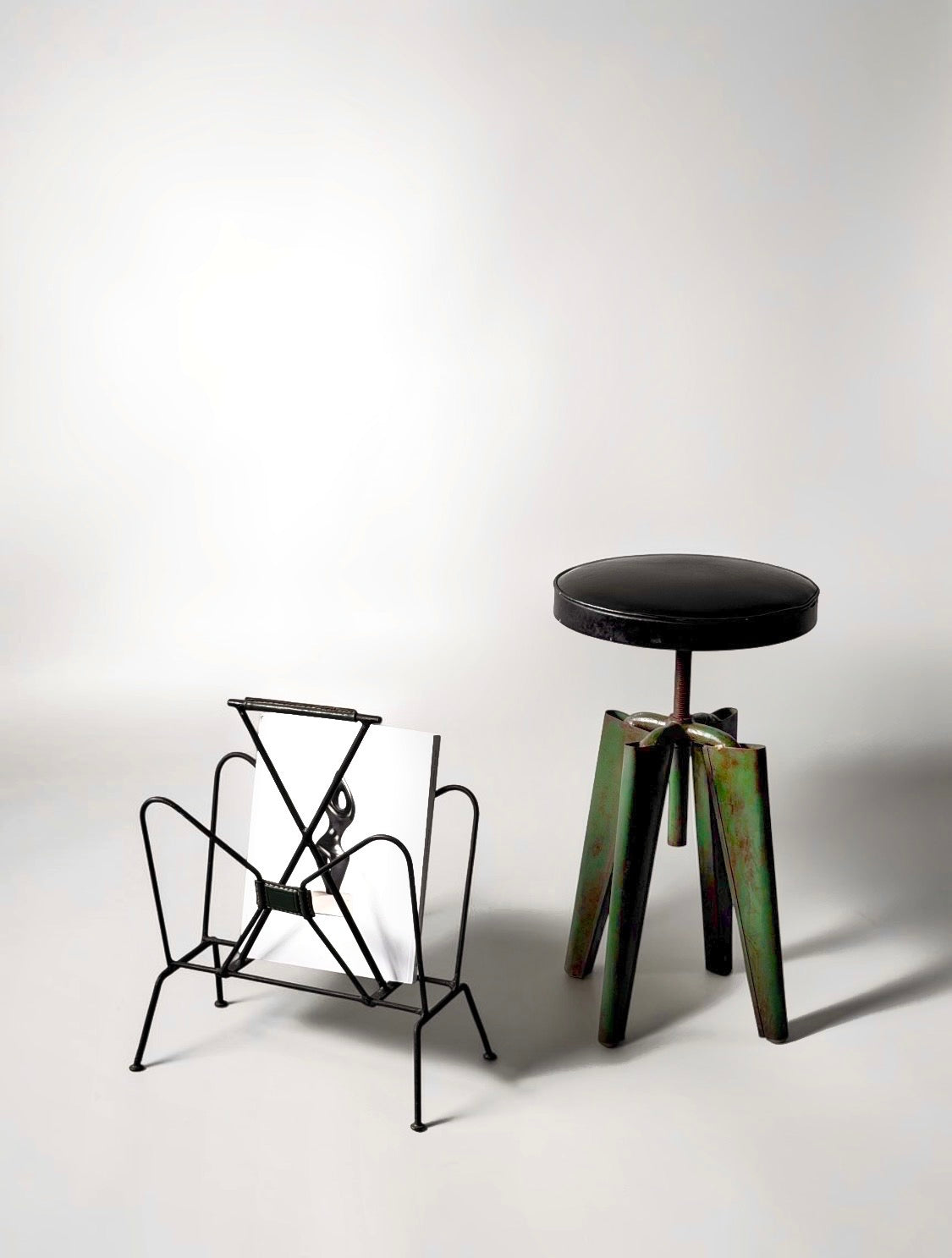 “G384 Clemenceau” Stool Edited by Maison Dominique, 1955