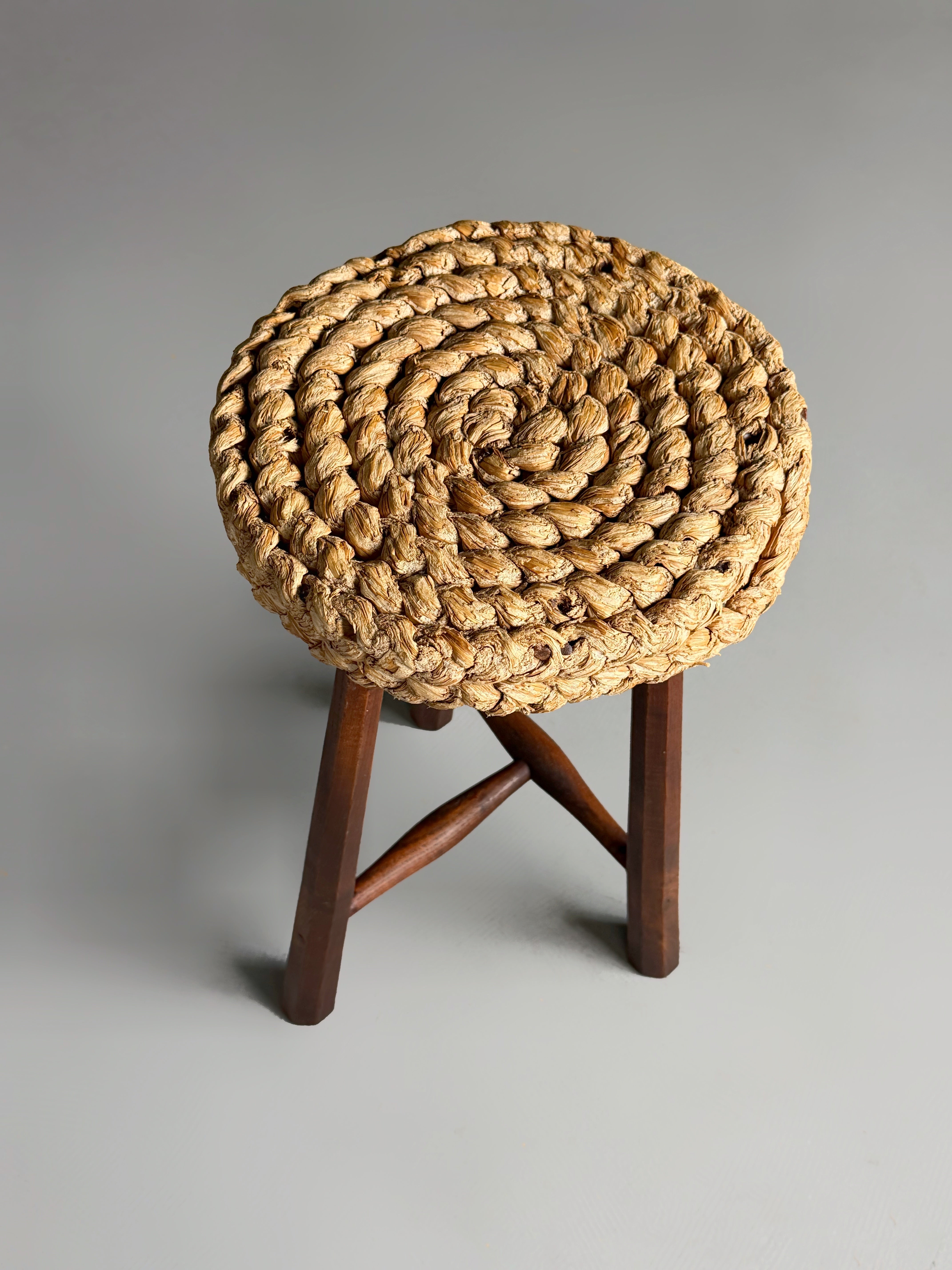 Stool by Adrien Audoux & Frida Minet, France 1950s