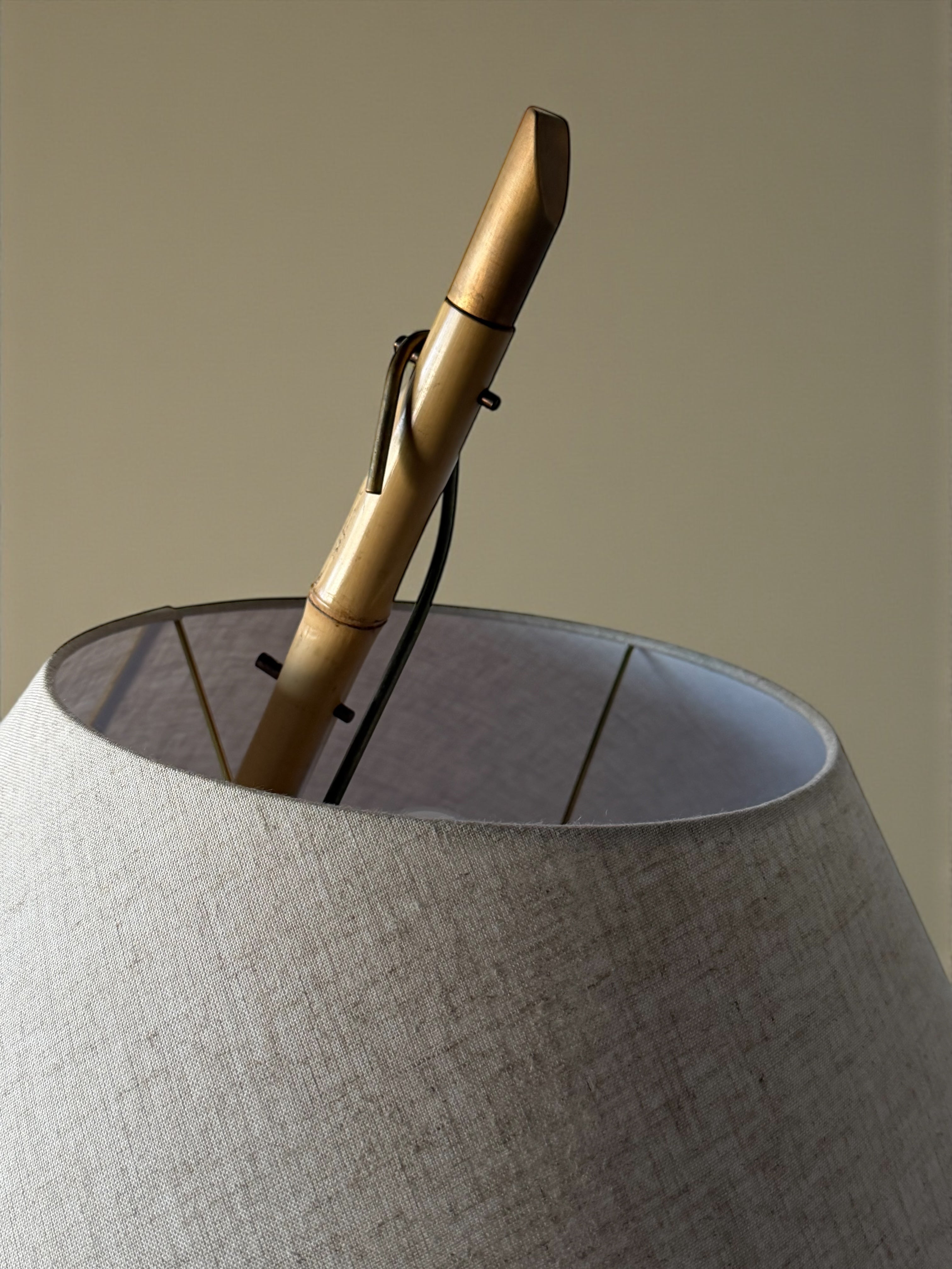 Bamboo Floor Lamp by J. T. Kalmar, Austria 1930s