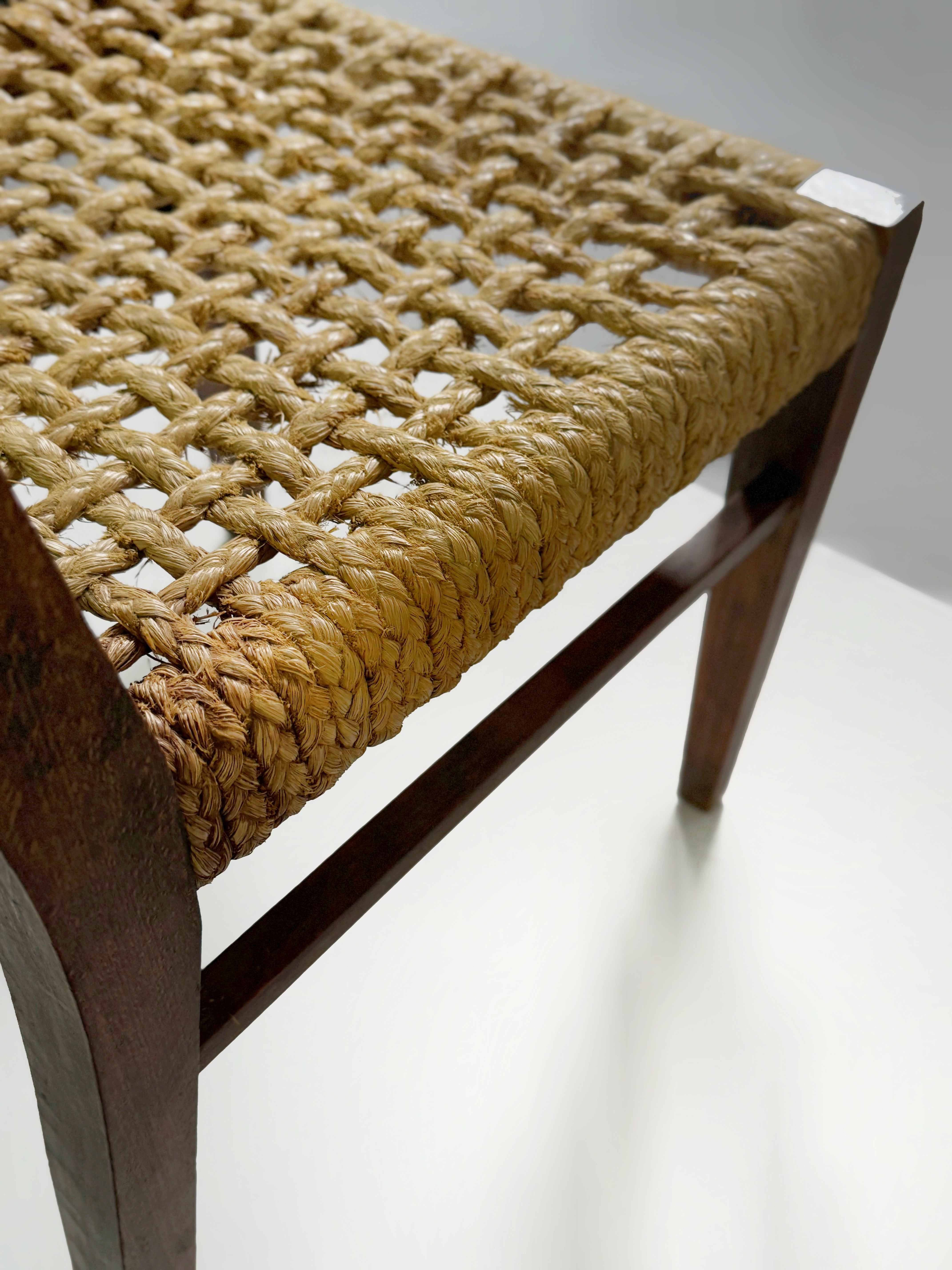 Rope Dining Chair by Adrien Audoux & Frida Minet for Vibo Vesoul France 1960s