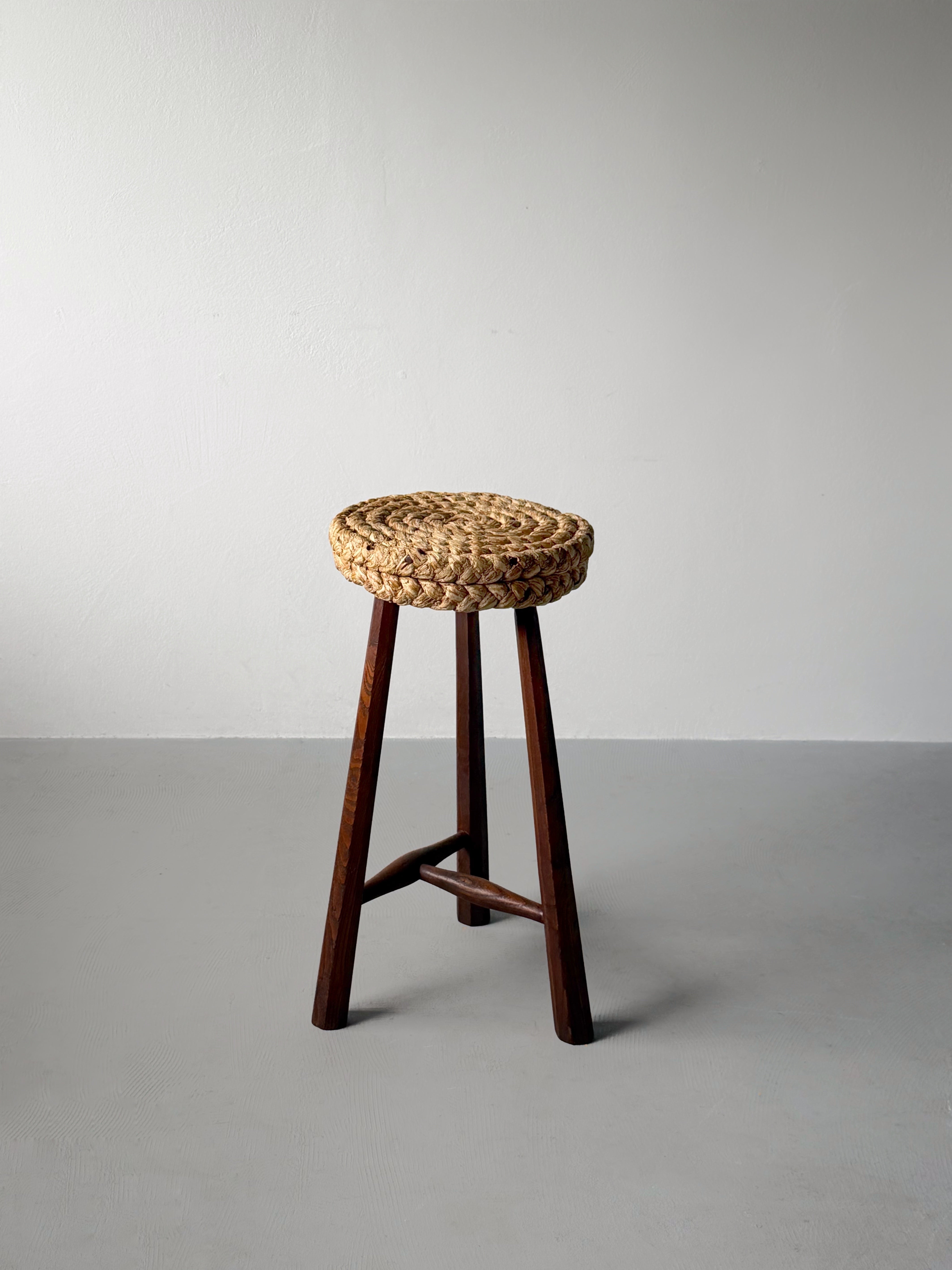 Stool by Adrien Audoux & Frida Minet, France 1950s