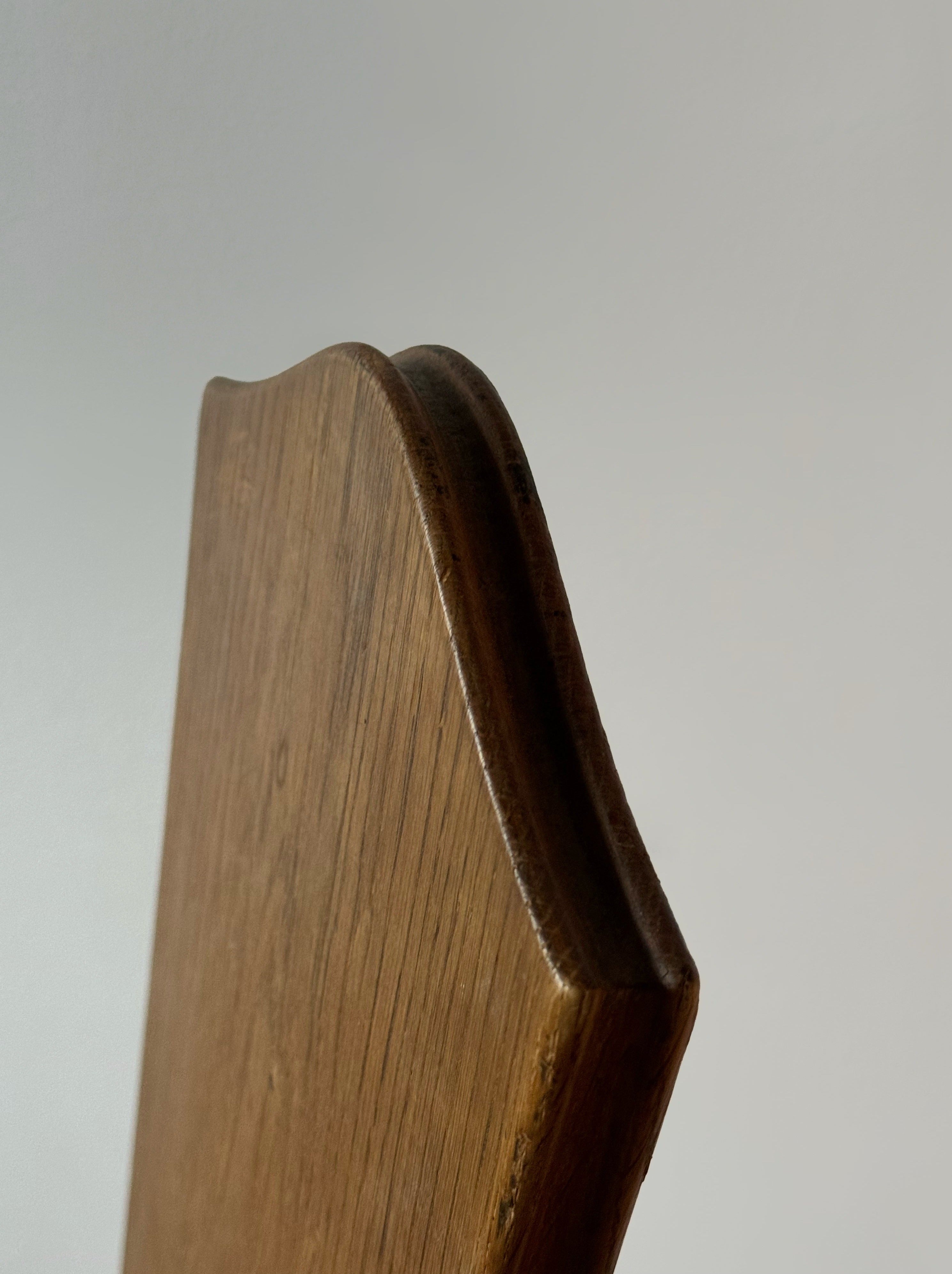 Sculptural Patinated Oak Spinning Chairs, Early 20th Century