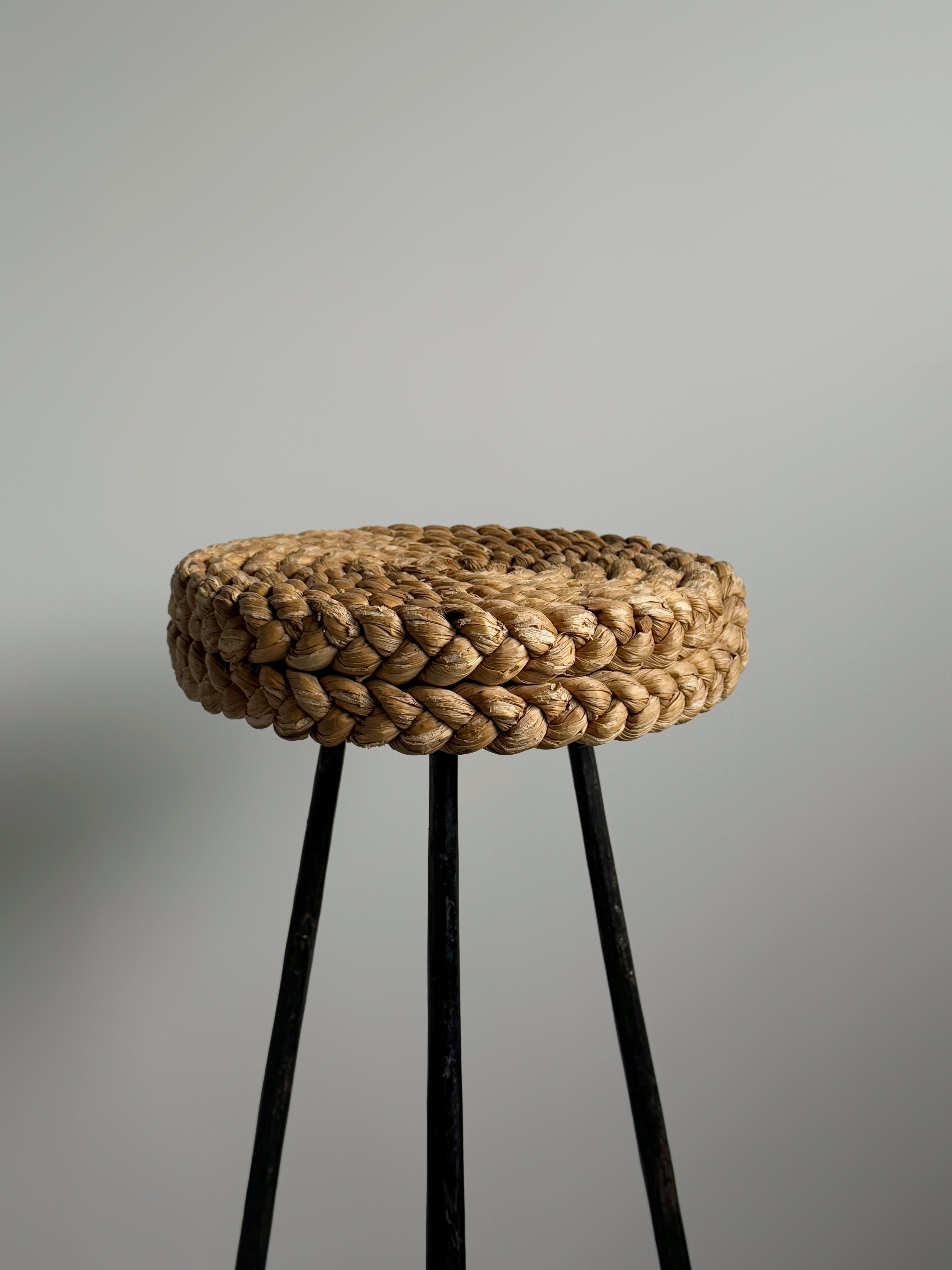 Stool by Adrien Audoux & Frida Minet, France 1950s