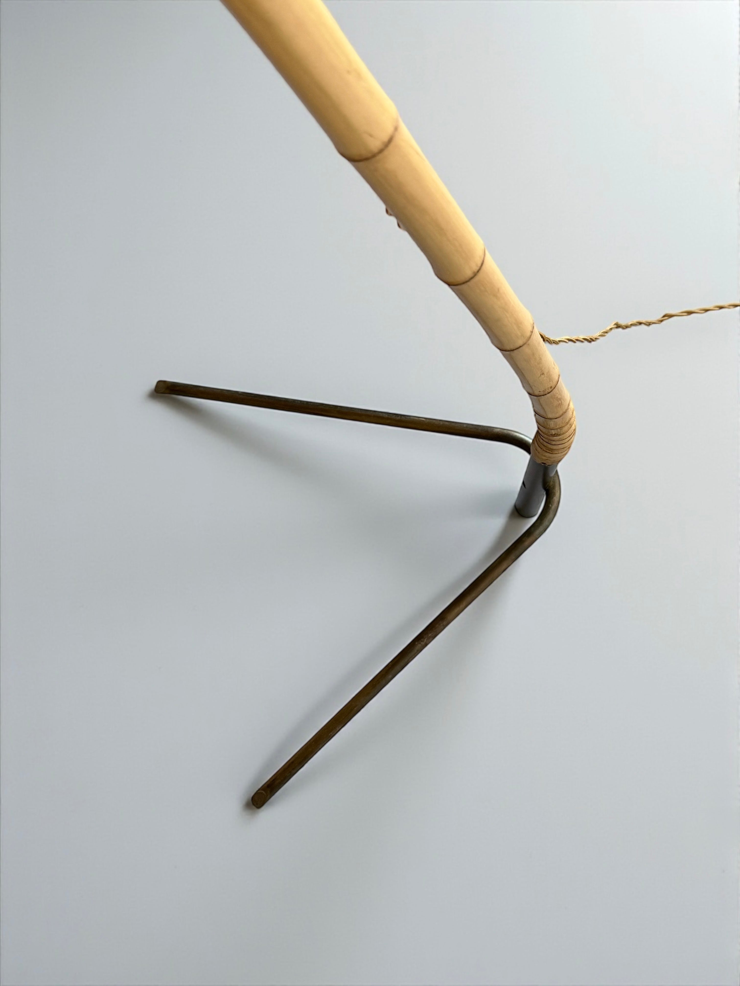 Bamboo Floor Lamp by J. T. Kalmar, Austria 1930s
