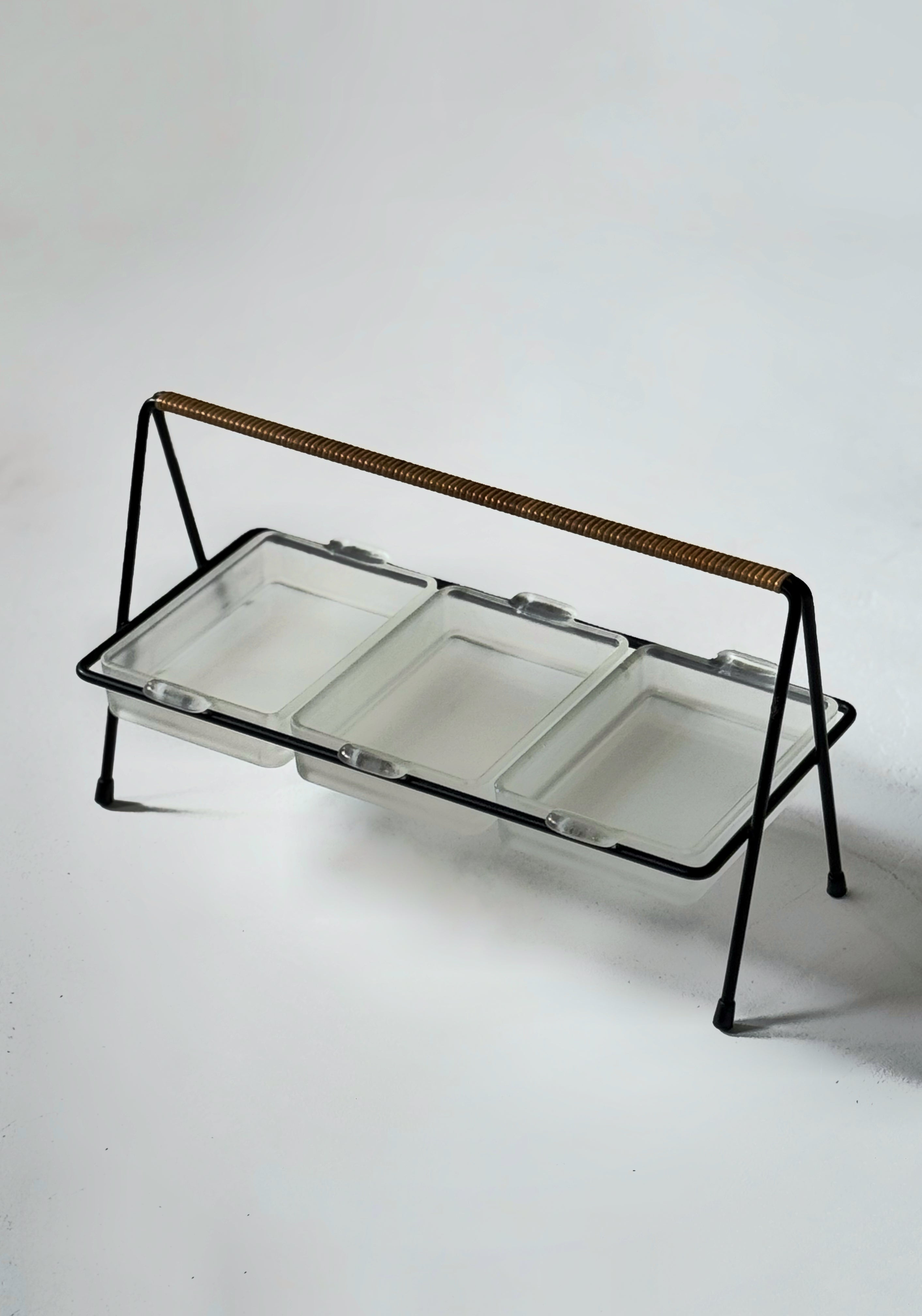 Vintage serving stand with 3 bowls