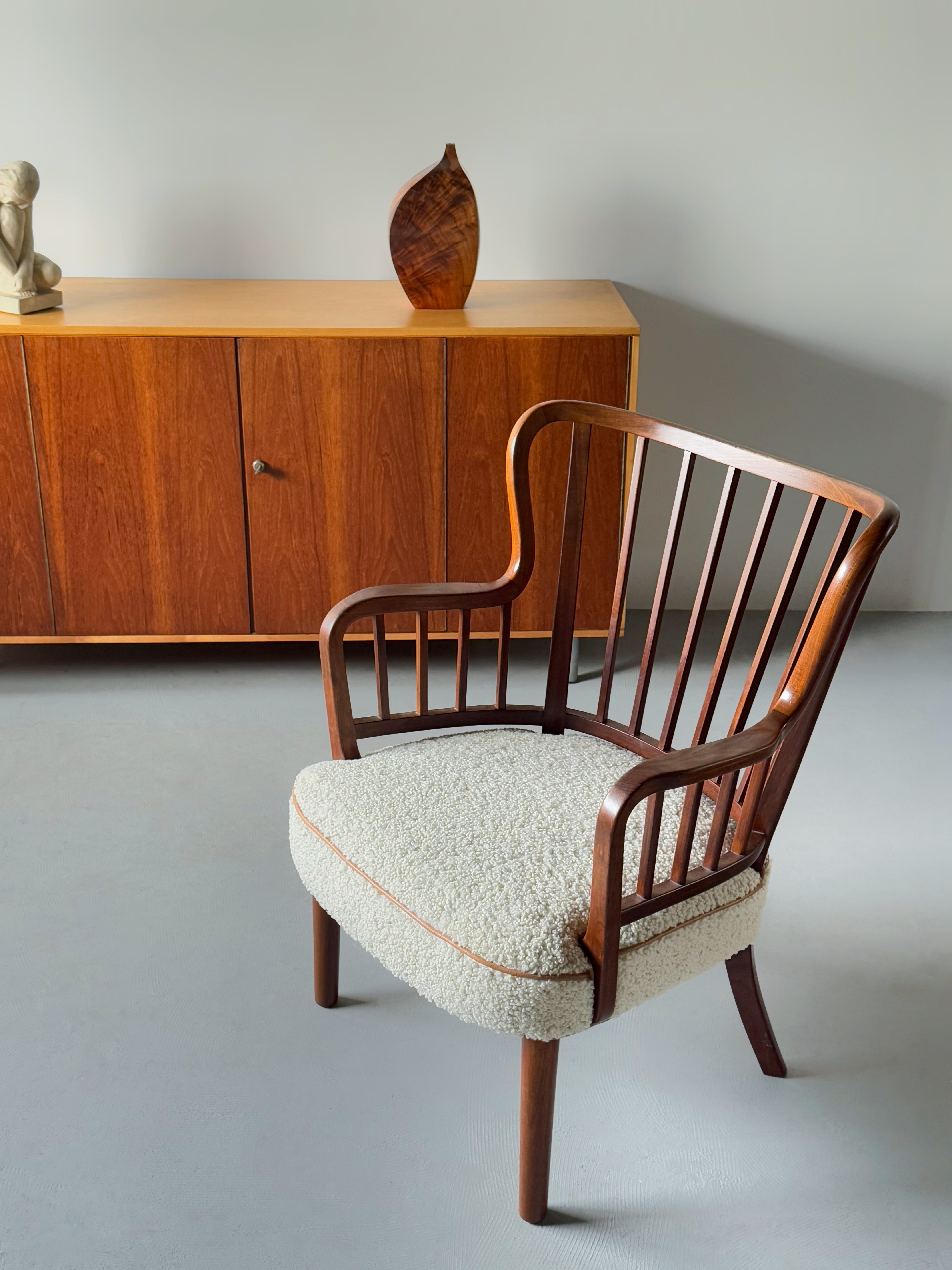 Danish cabinetmaker armchair in Cuban mahogany