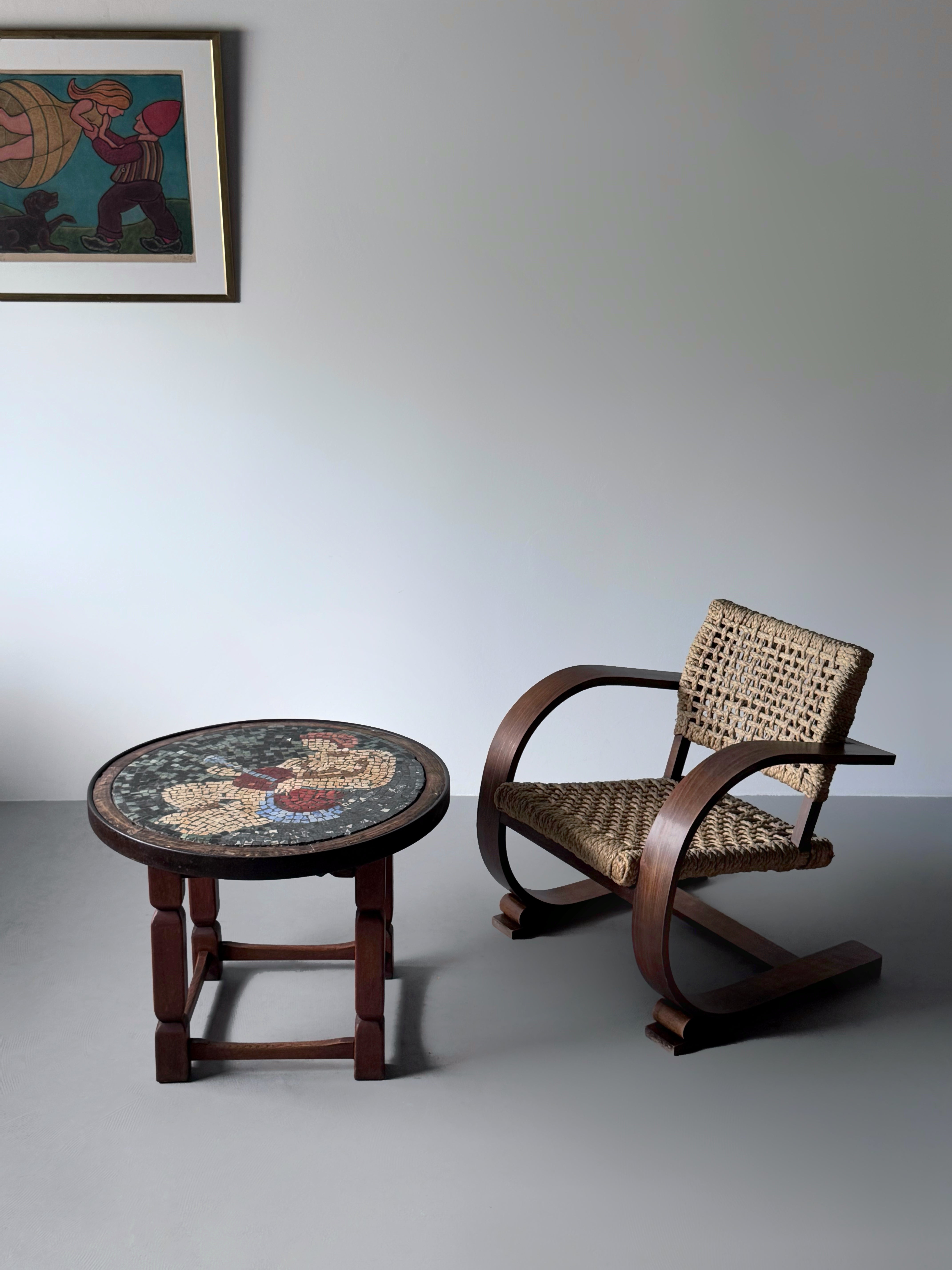 Danish stone mosaic side table 1930s