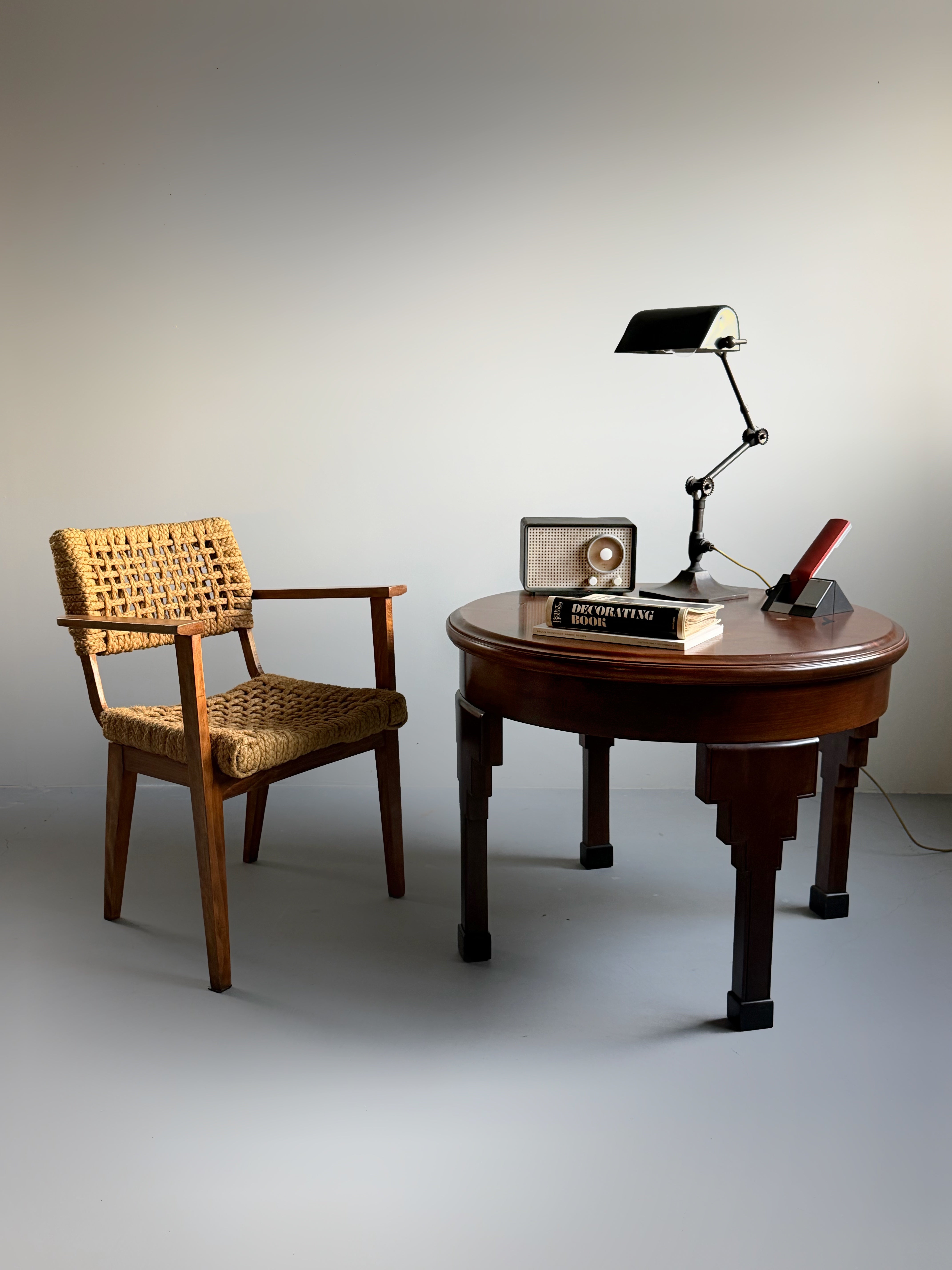 Armchair in Wicker Straw by Adrian & Frida Minet for Vibo Vesoul