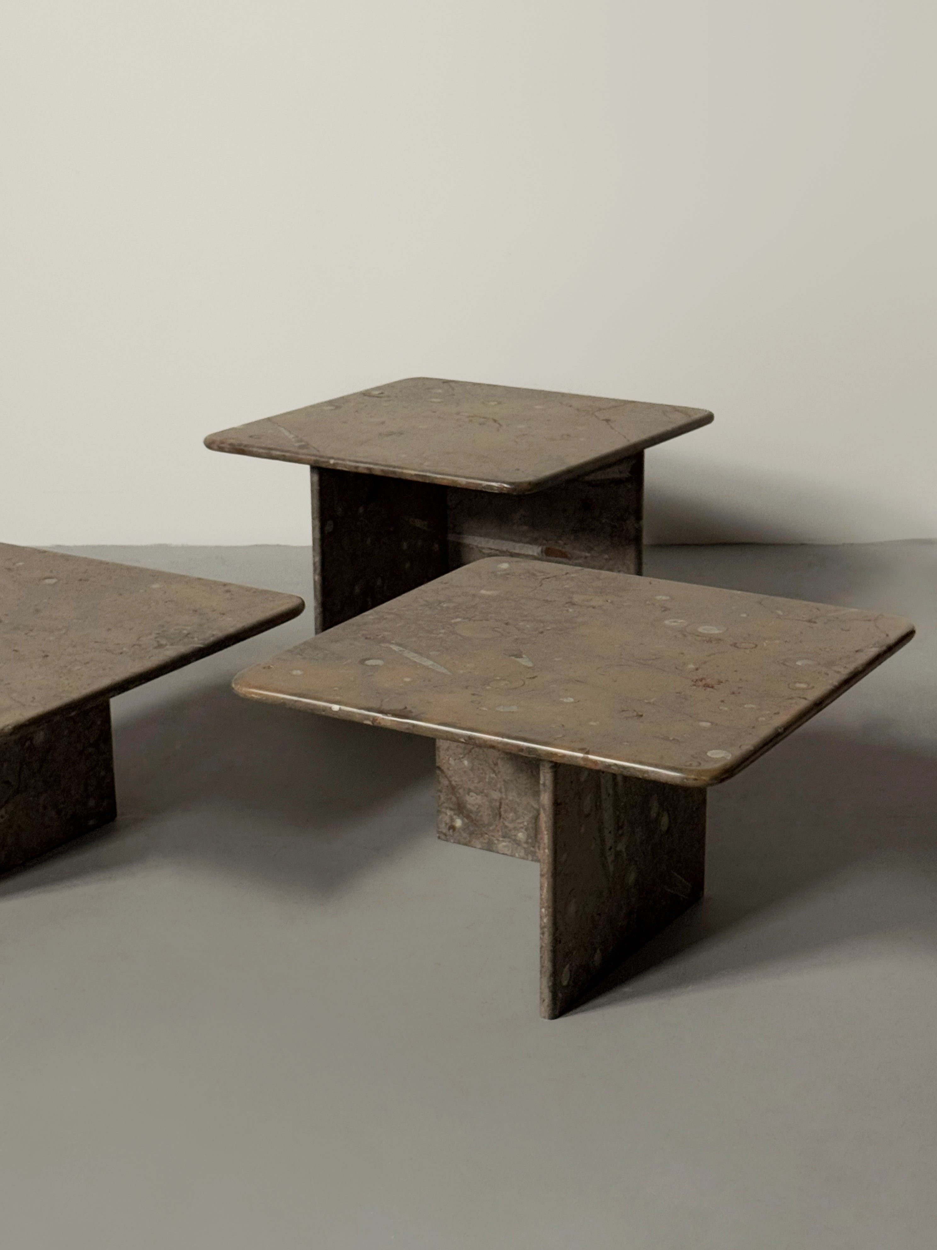 Fossil Stone Coffee Tables 1970s