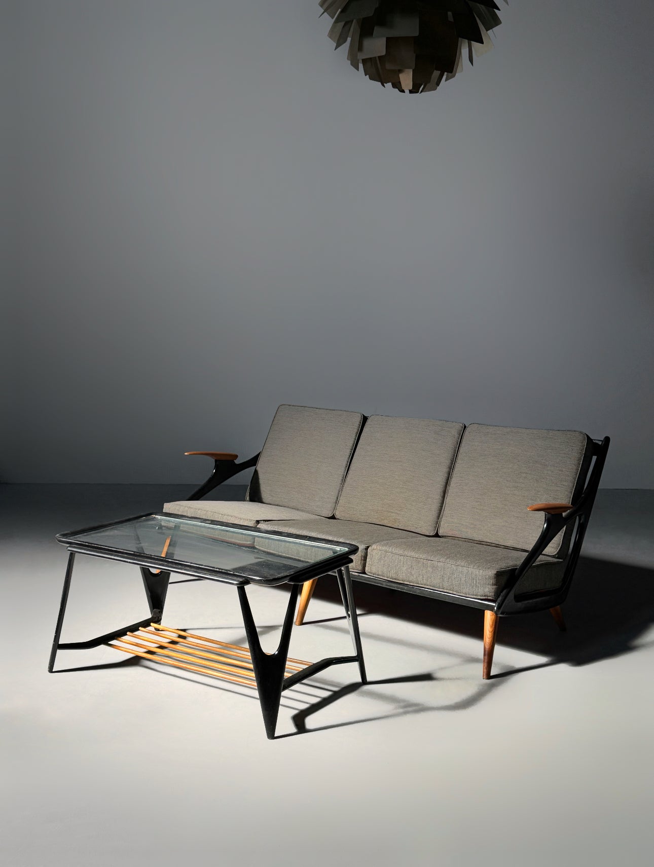 3 seater sofa with coffee table by Spruij Holland, 1954