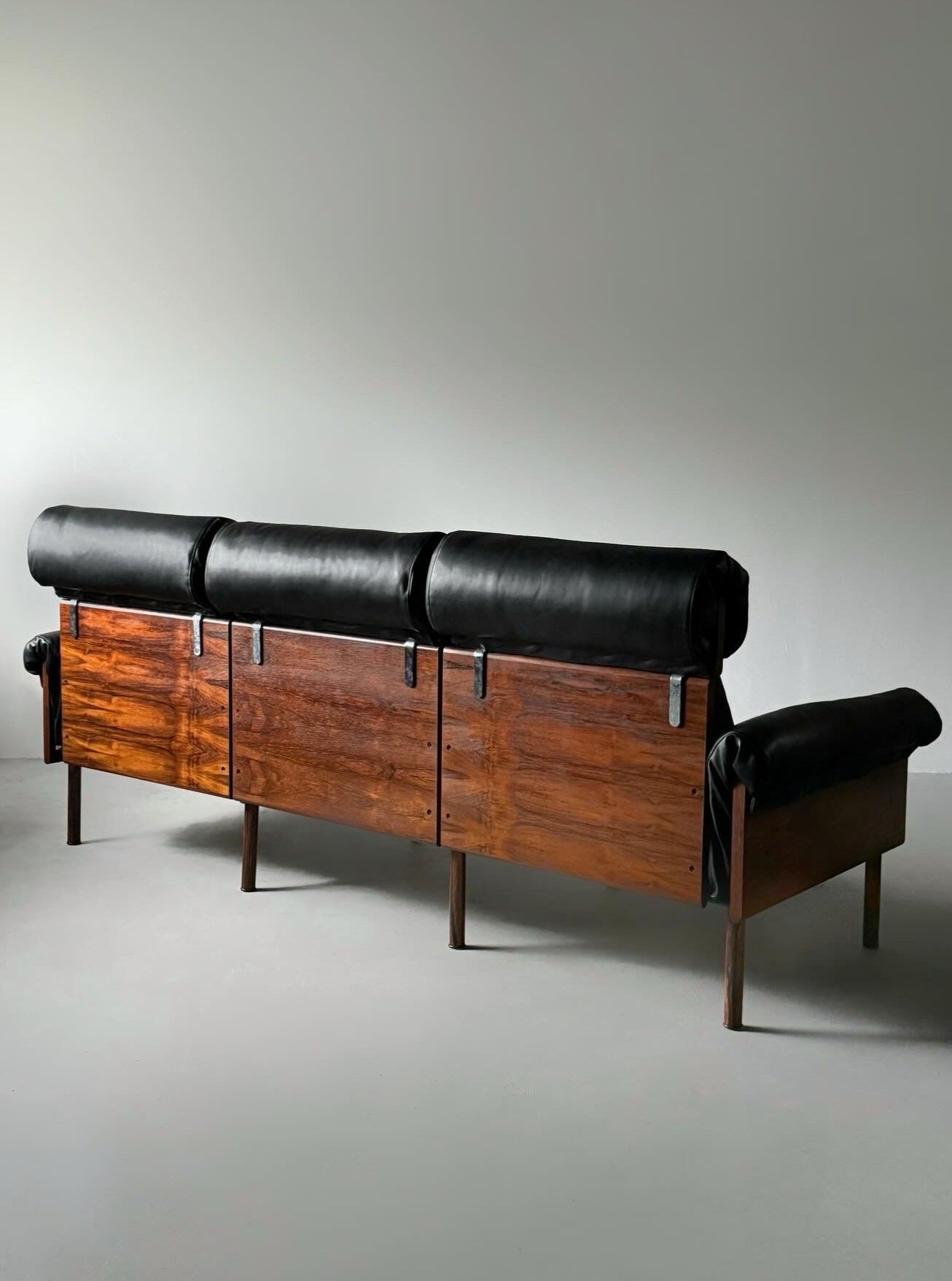 Model Ateljee Rosewood Sofa by Yrjö Kukkapuro for Haimi Finland, 1960s