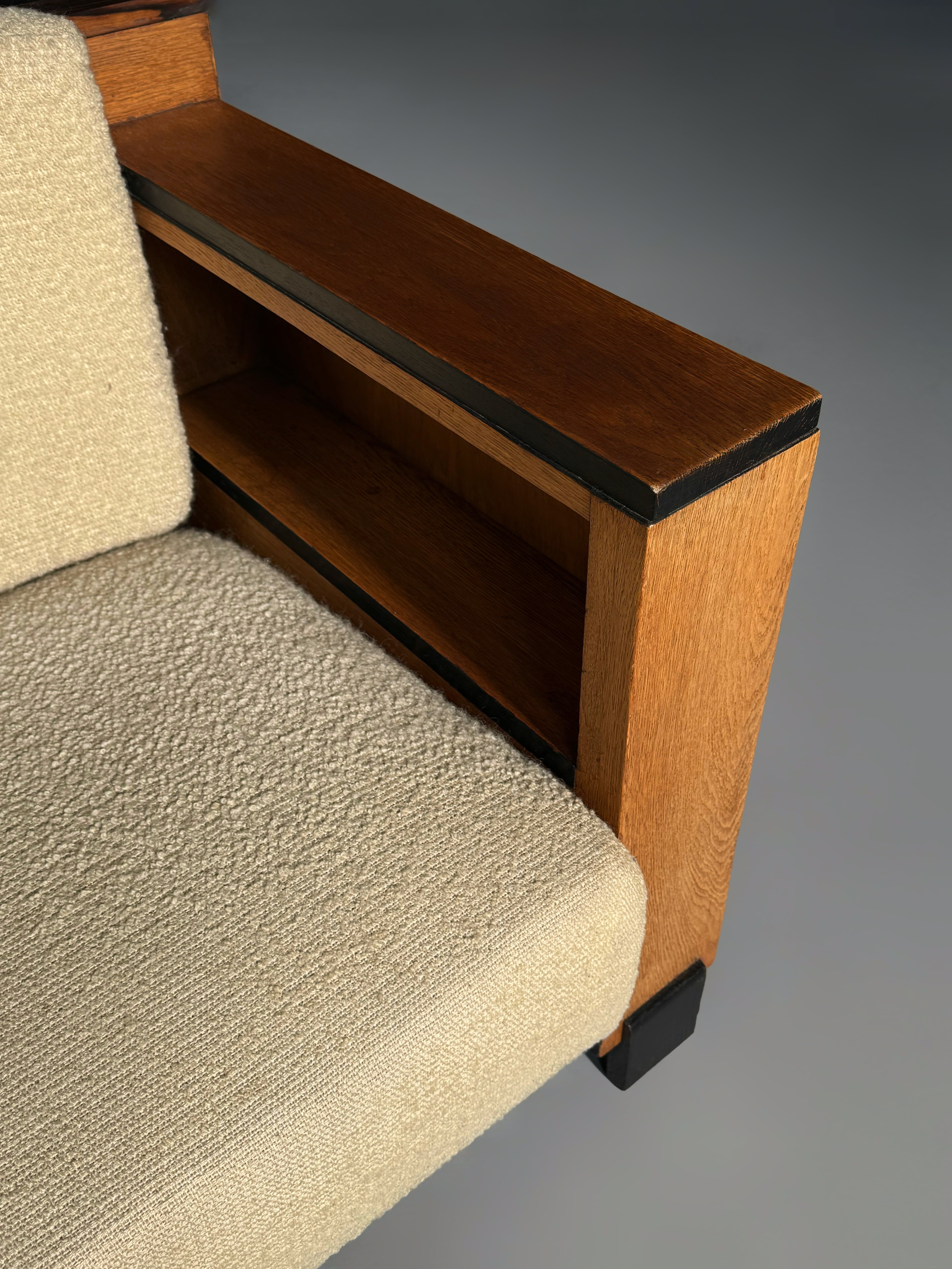 Oak Art Deco Modernist Sofa, 1920s