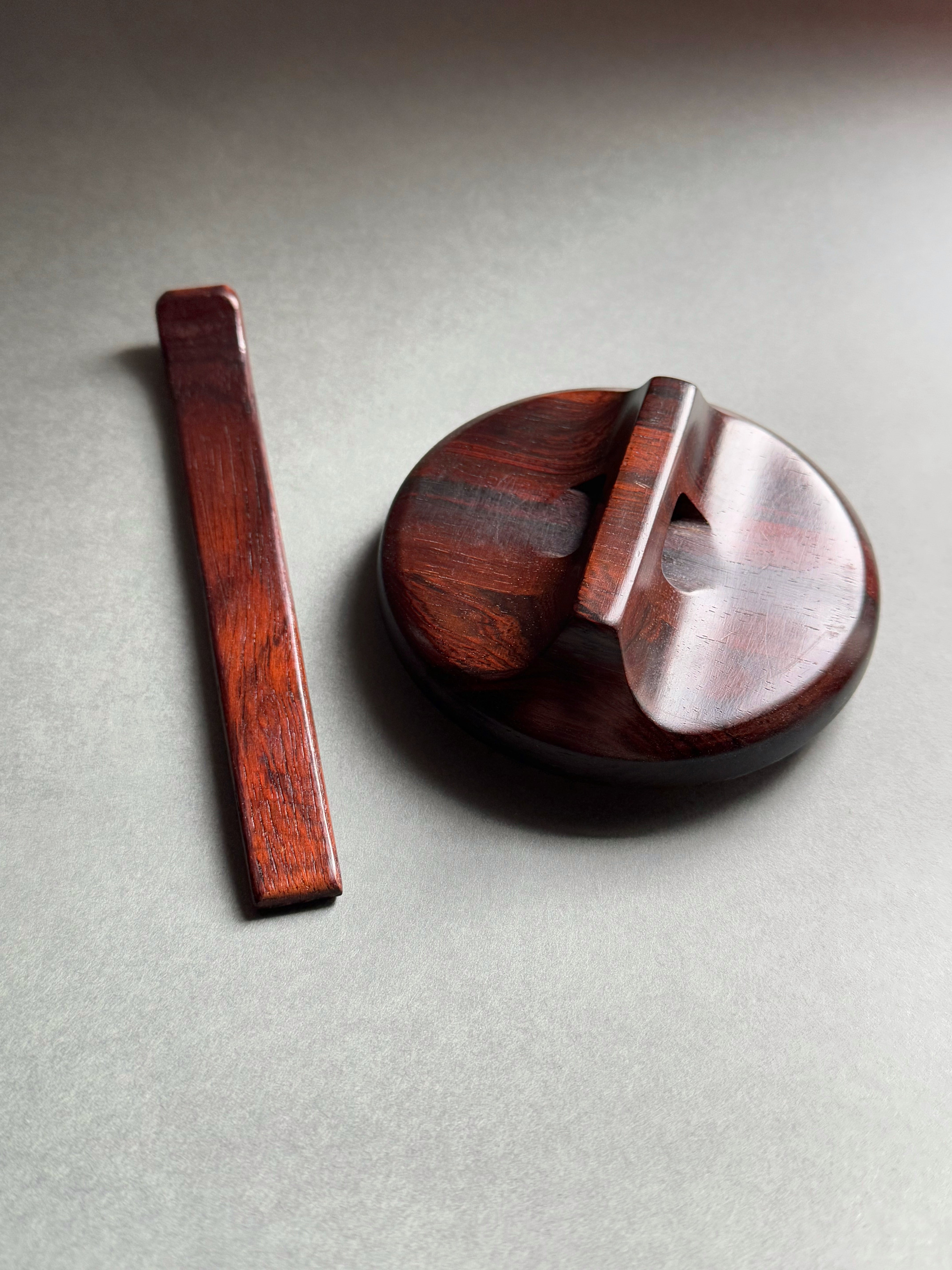Tobacco Jar in Brazilian Rosewood by Jean Gillon for Wood Art