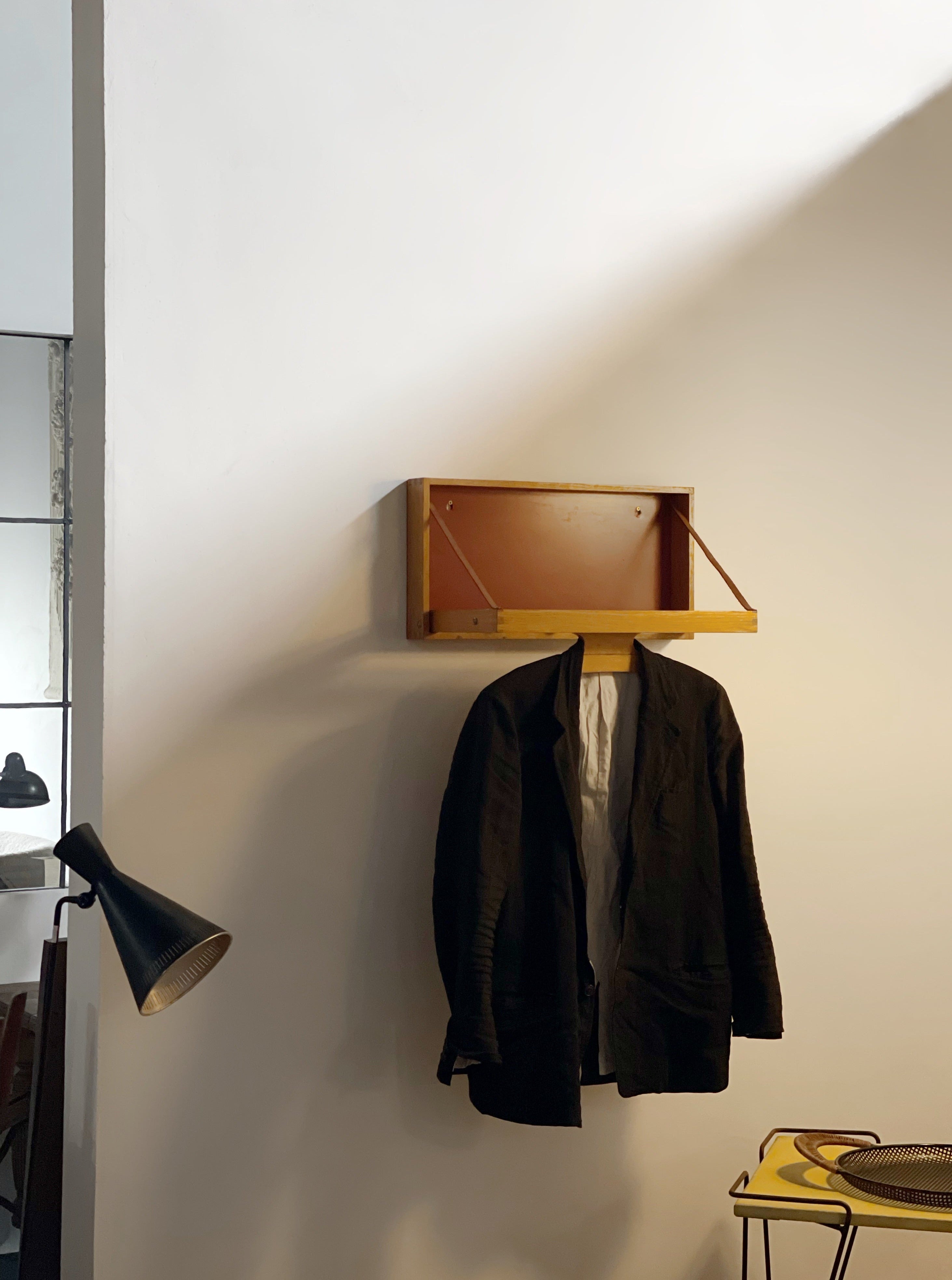 Wall Coat Hanger Valet in Teak by Hoff & Østergaard, Denmark, 1960s
