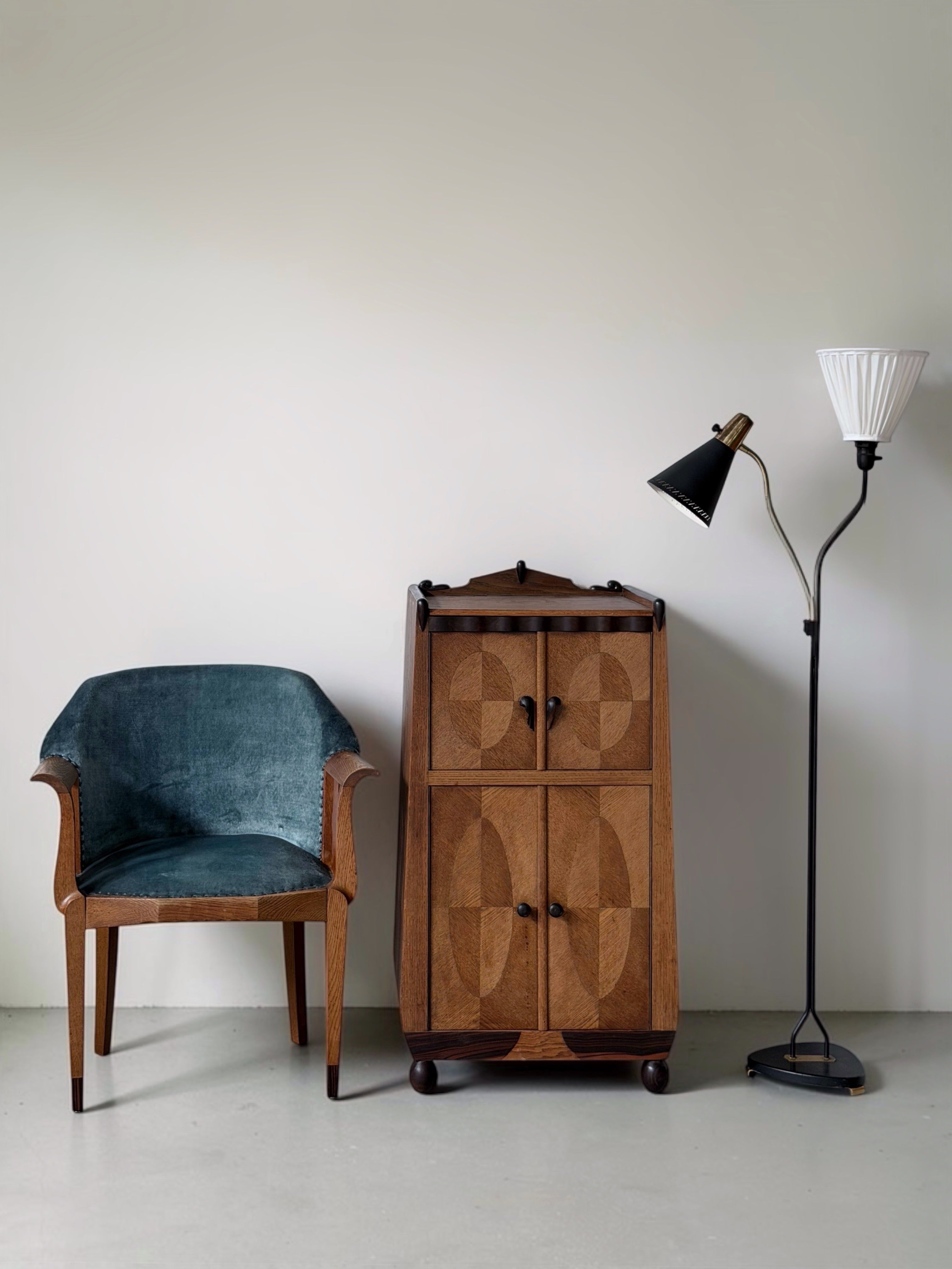 Floor Lamp by Hans Bergström for Ateljé Lyktan, Sweden 1950s