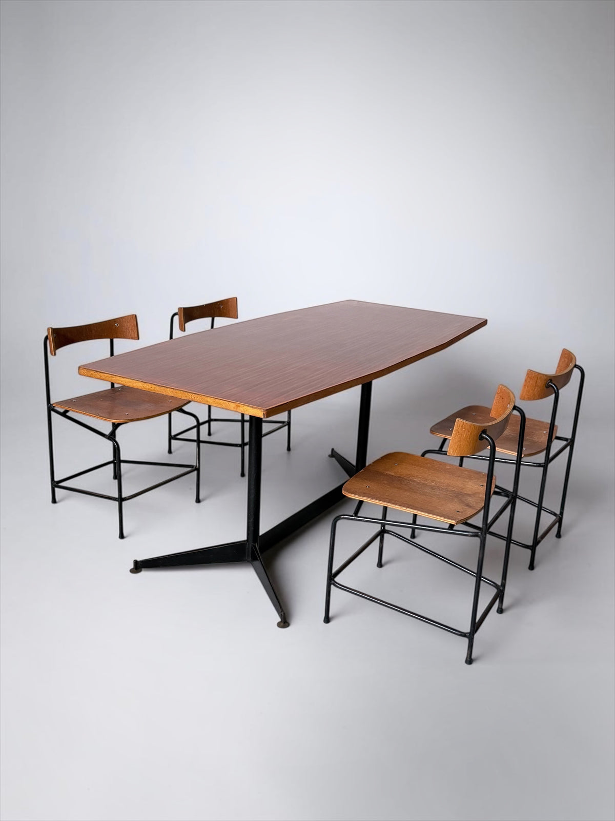 Set of Dining Chairs by Jacques Seeuws for Swan Deinze, Belgium, 1959