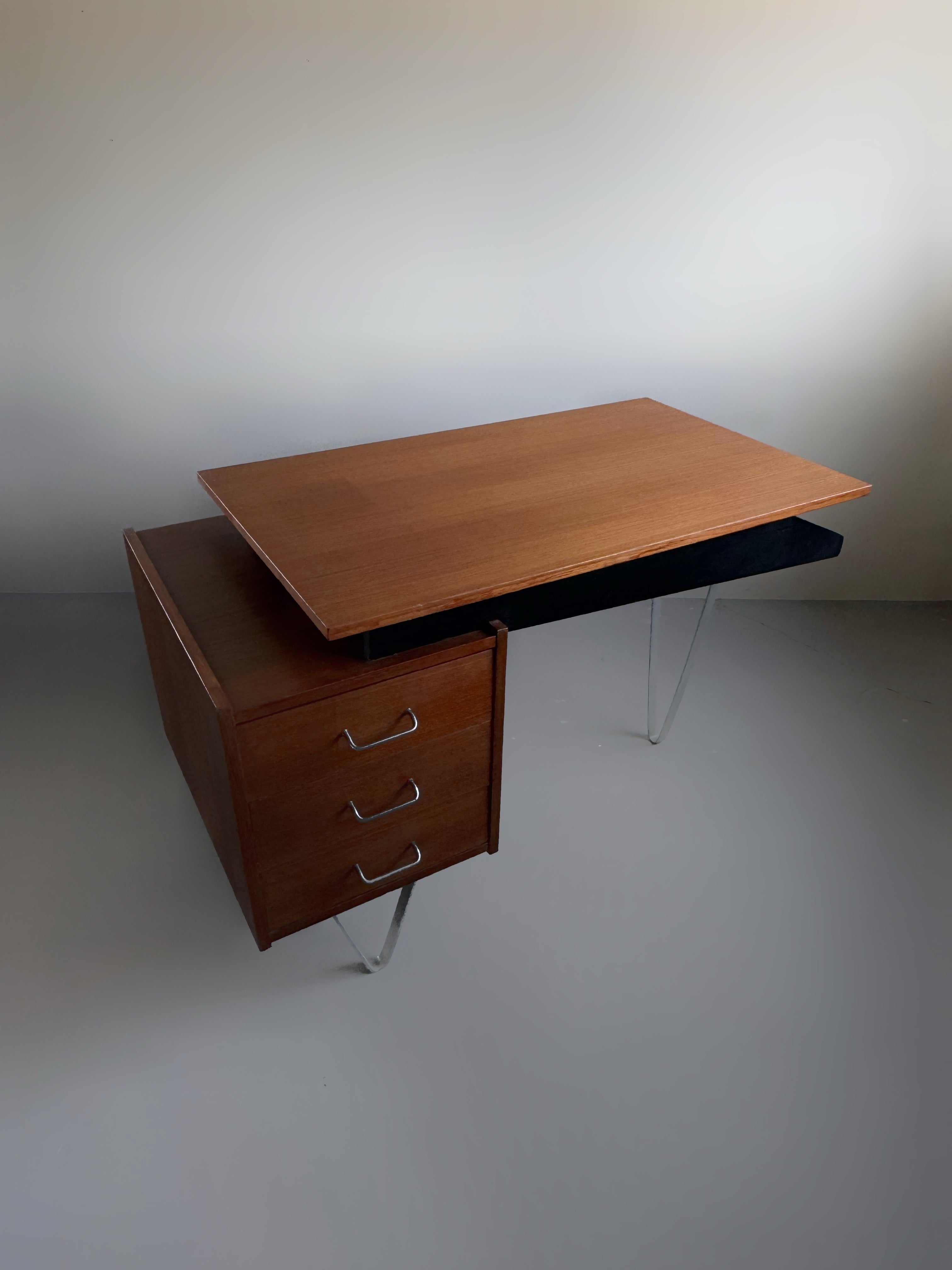 Hairpin Writing Desk by Cees Braakman for Pastoe, Netherlands 1960s