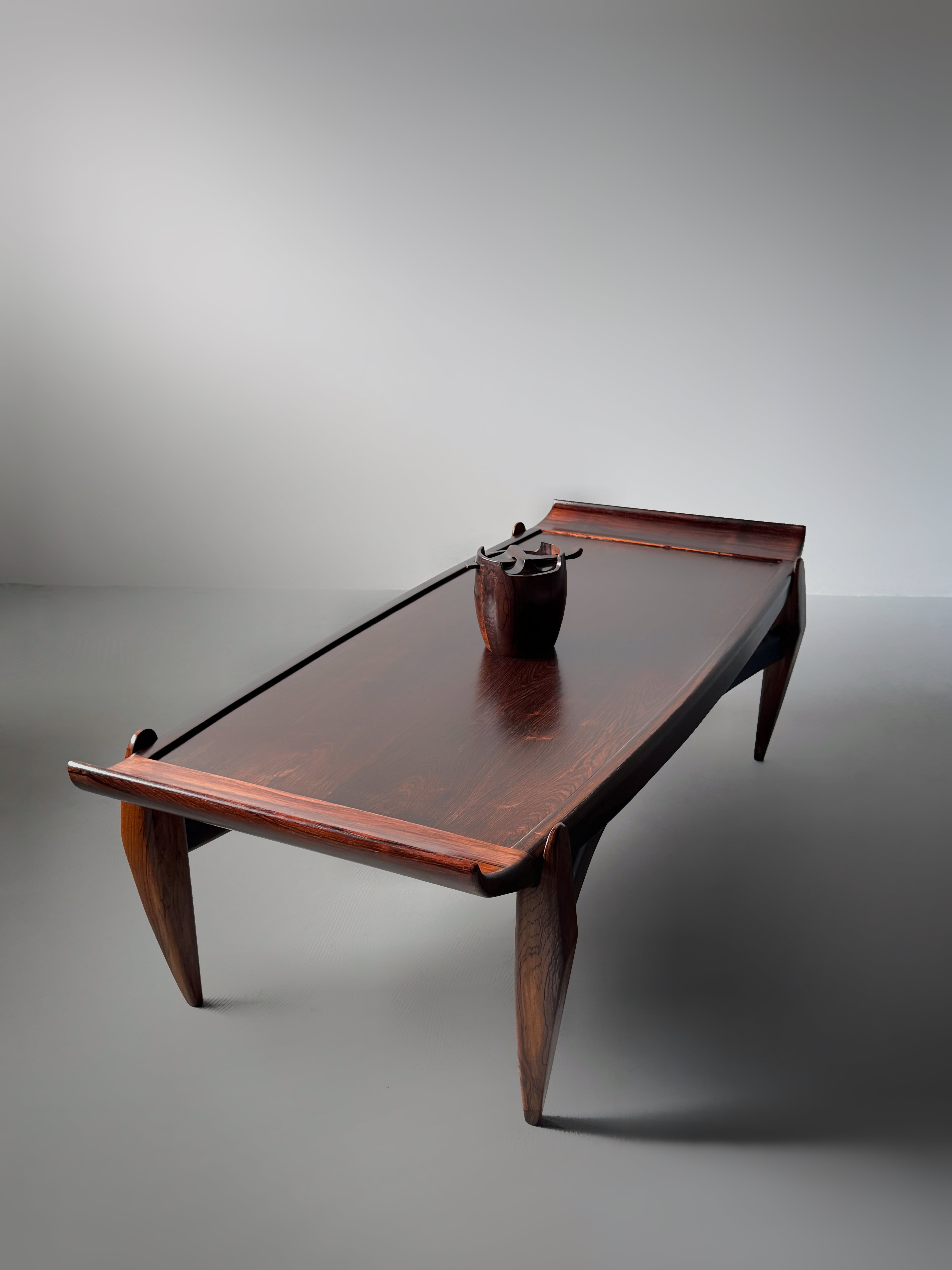 Tobacco Jar in Brazilian Rosewood by Jean Gillon for Wood Art