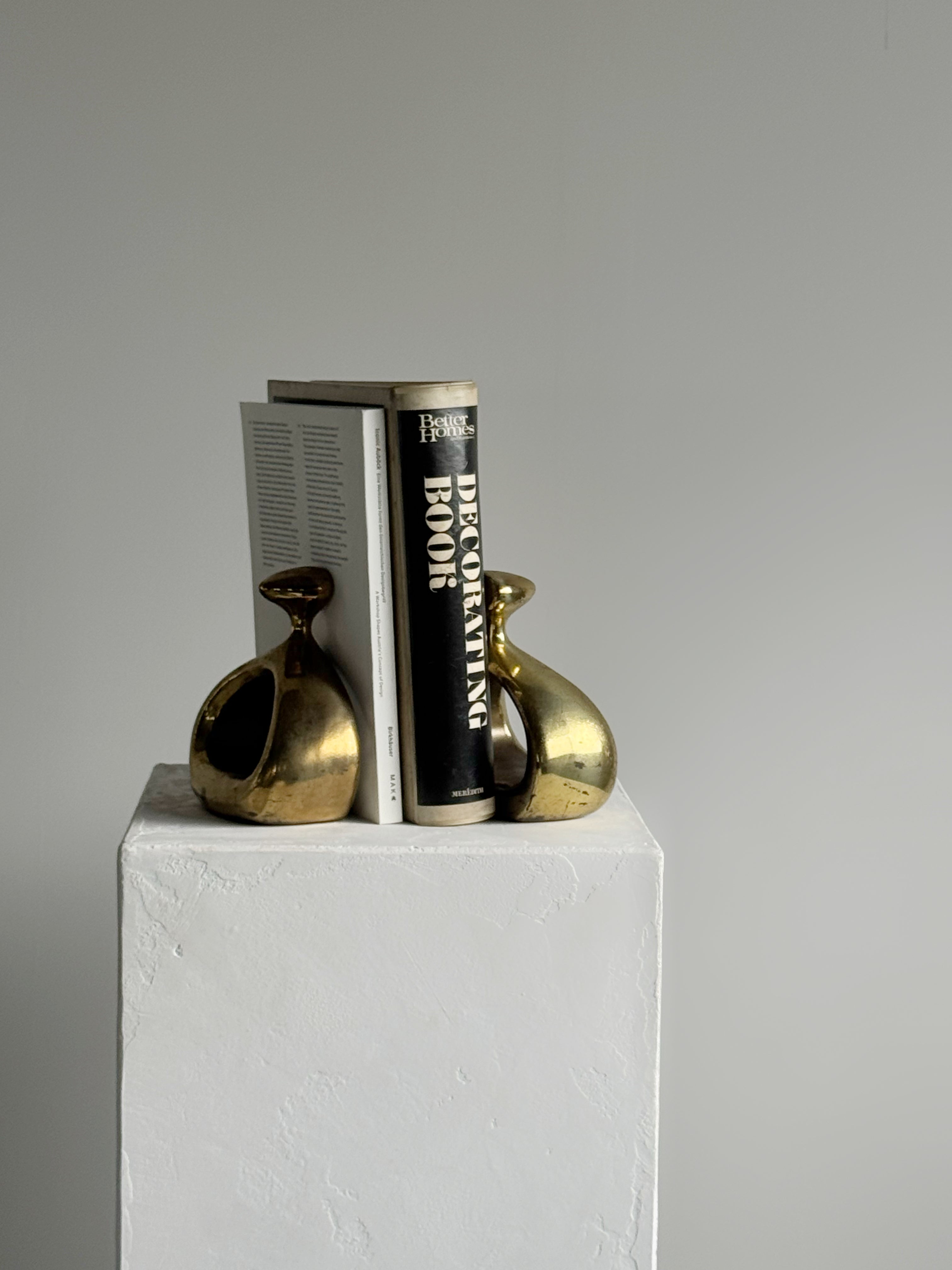Brass "Stirrup" Bookends Designed by Ben Seibel, Set of 2, Signed 1950s
