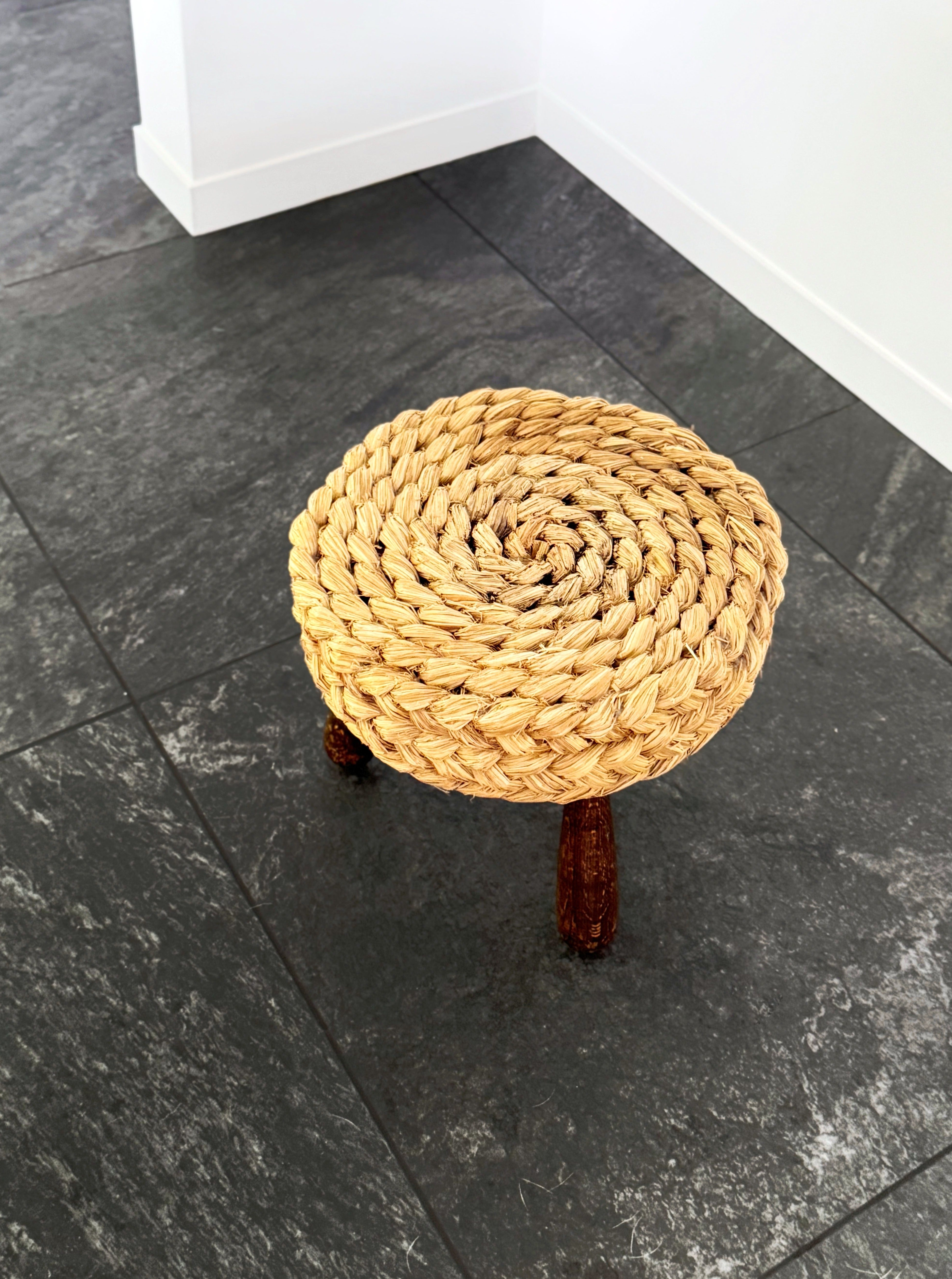 Stool designed by Adrien Audoux and Frida Minet - France -1950