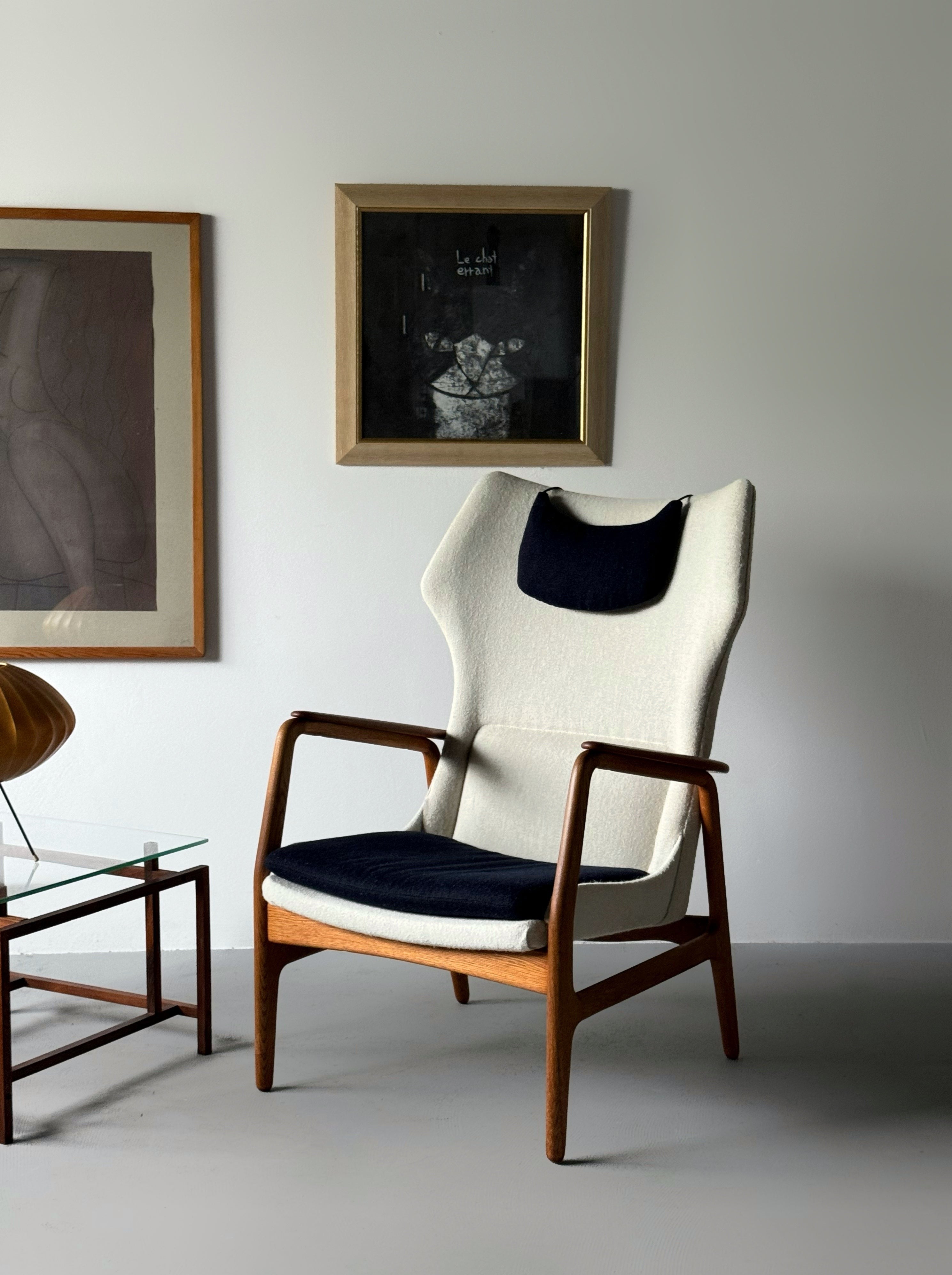 High Back Armchair by Arnold Madsen & Henry Schubell for Bovenkamp, Netherlands 1960s