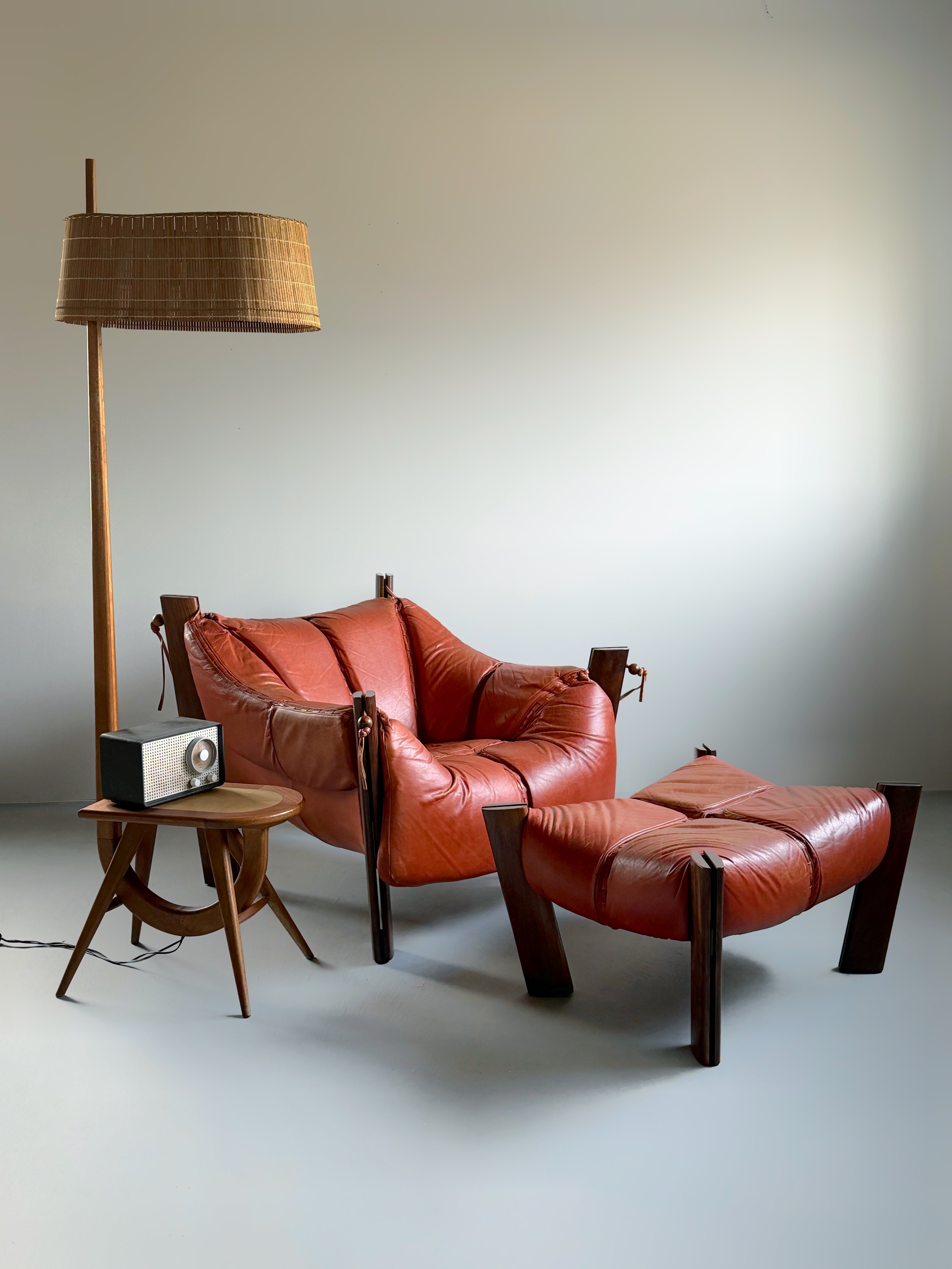 MP-211 Lounge Chair with Ottoman by Percival Lafer, Brasil 1970s