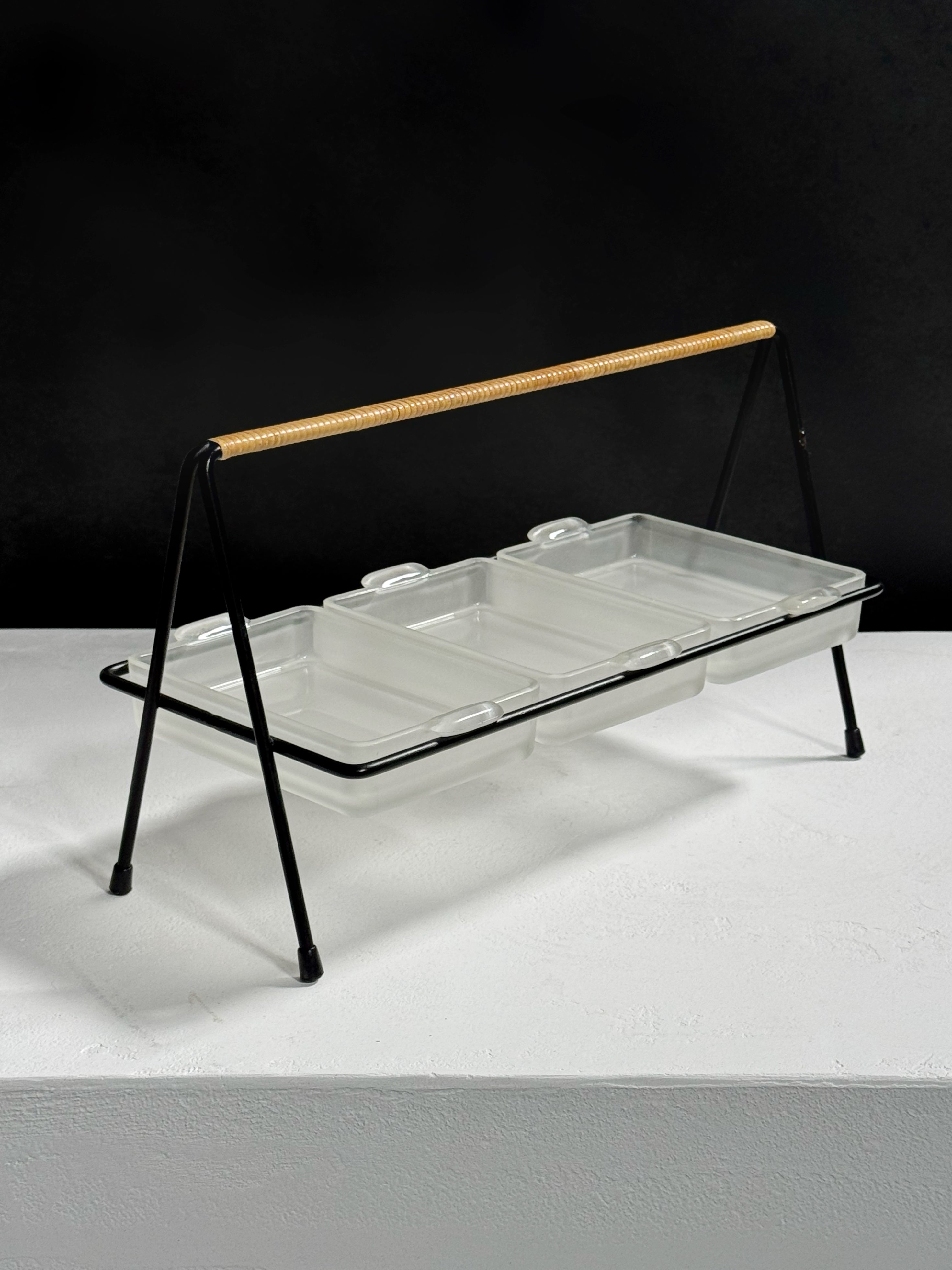 Vintage serving stand with 3 bowls