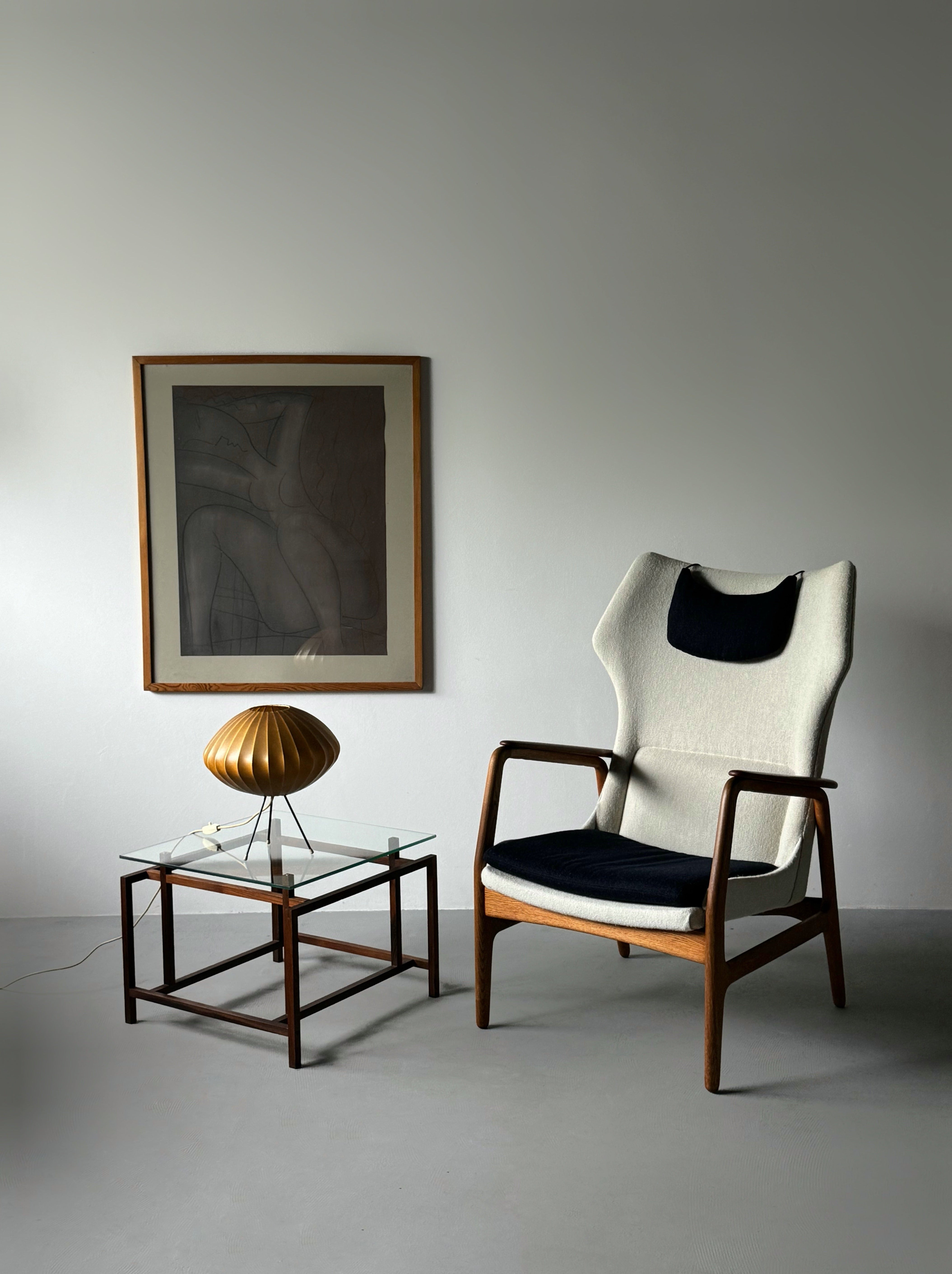 High Back Armchair by Arnold Madsen & Henry Schubell for Bovenkamp, Netherlands 1960s