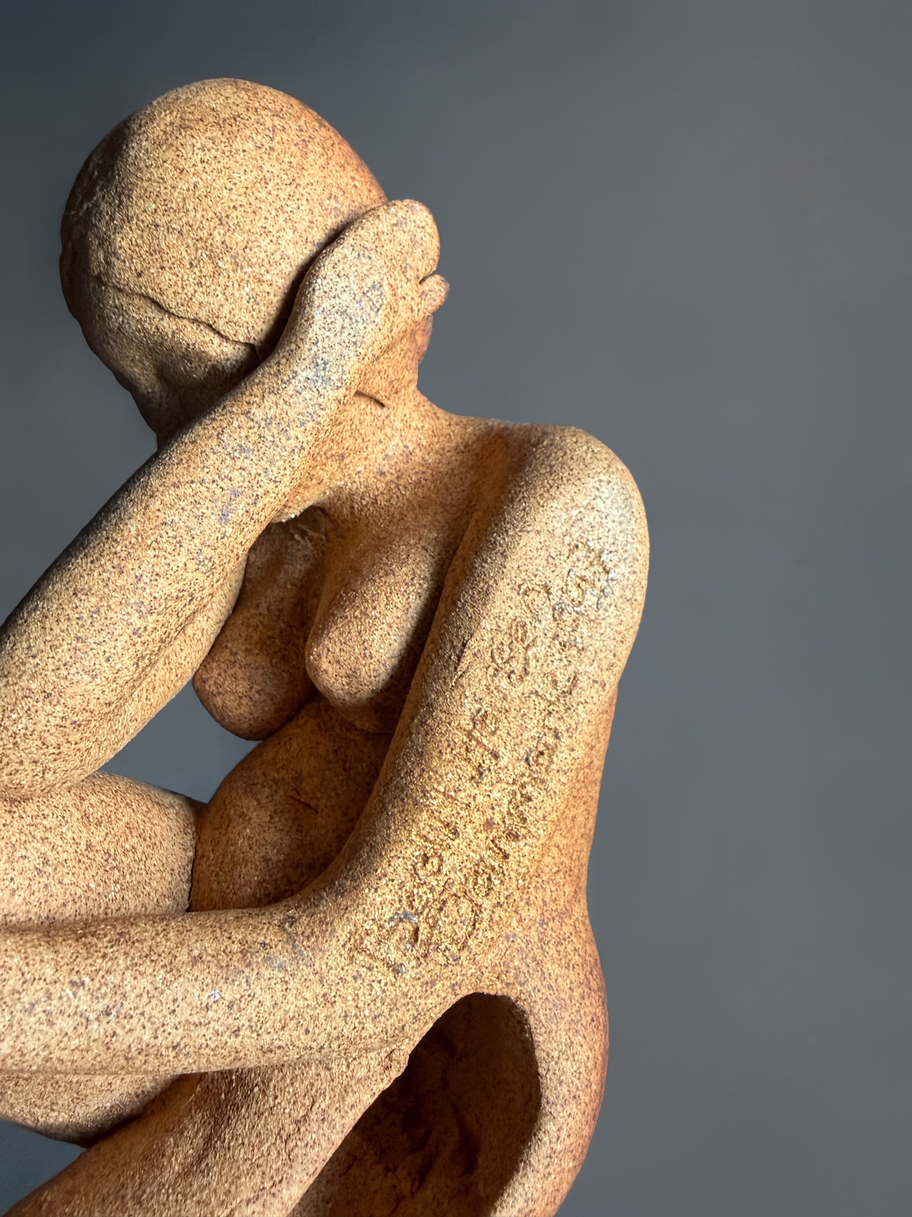 Bodil Hansen Signert Keramikk Skulptur, Denmark 1997