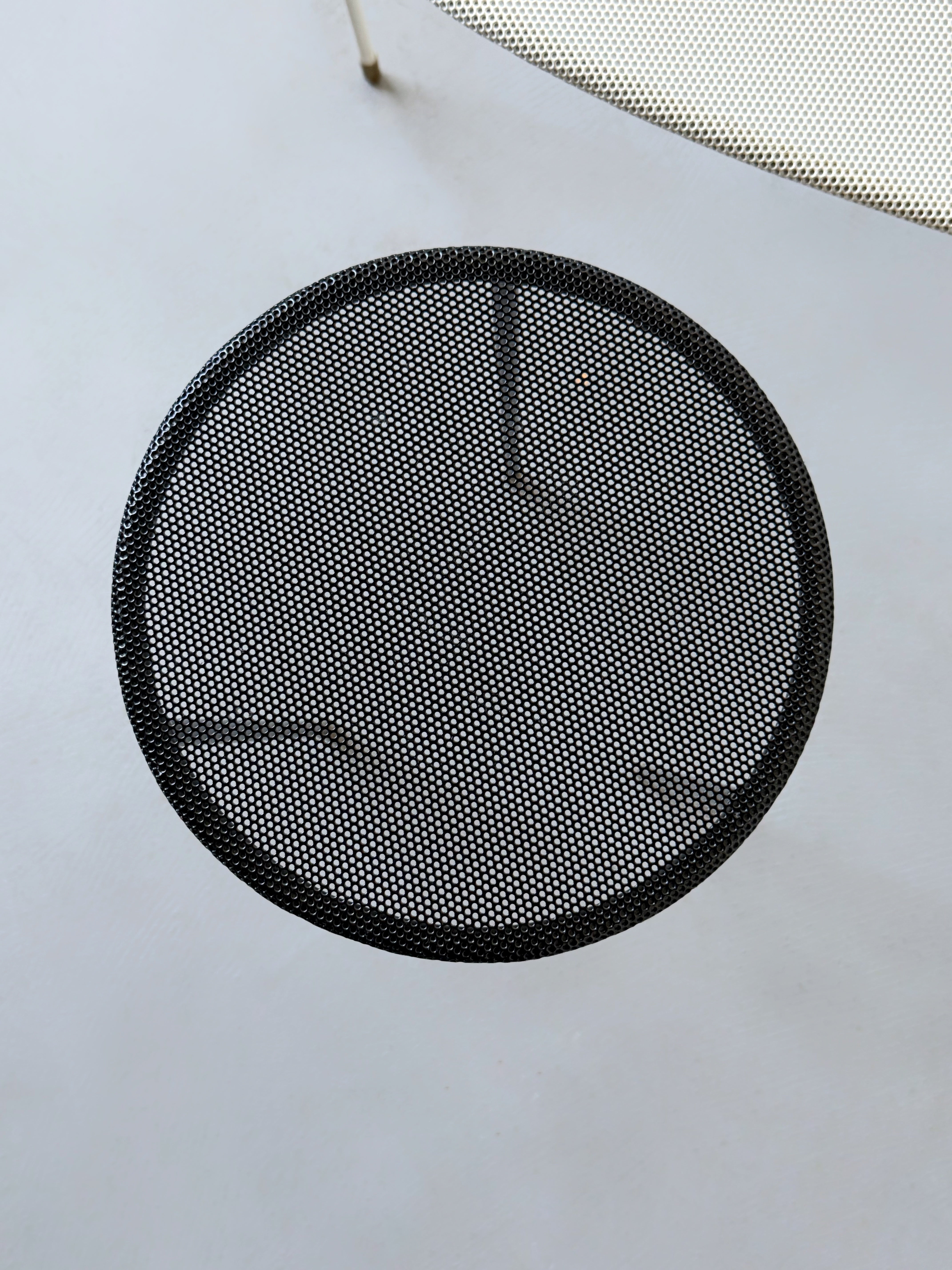 Kangaroo side tables by Mathieu Mategot set of two in black & White for Gubi