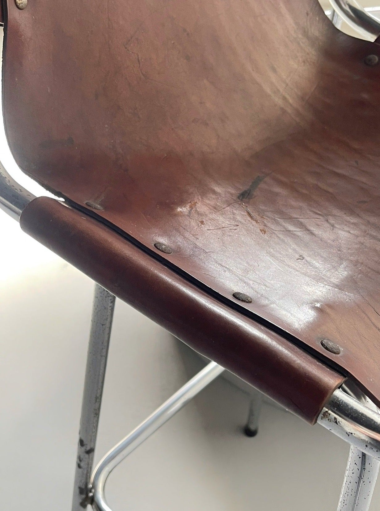 Les Arcs bar stool selected by Charlotte Perriand