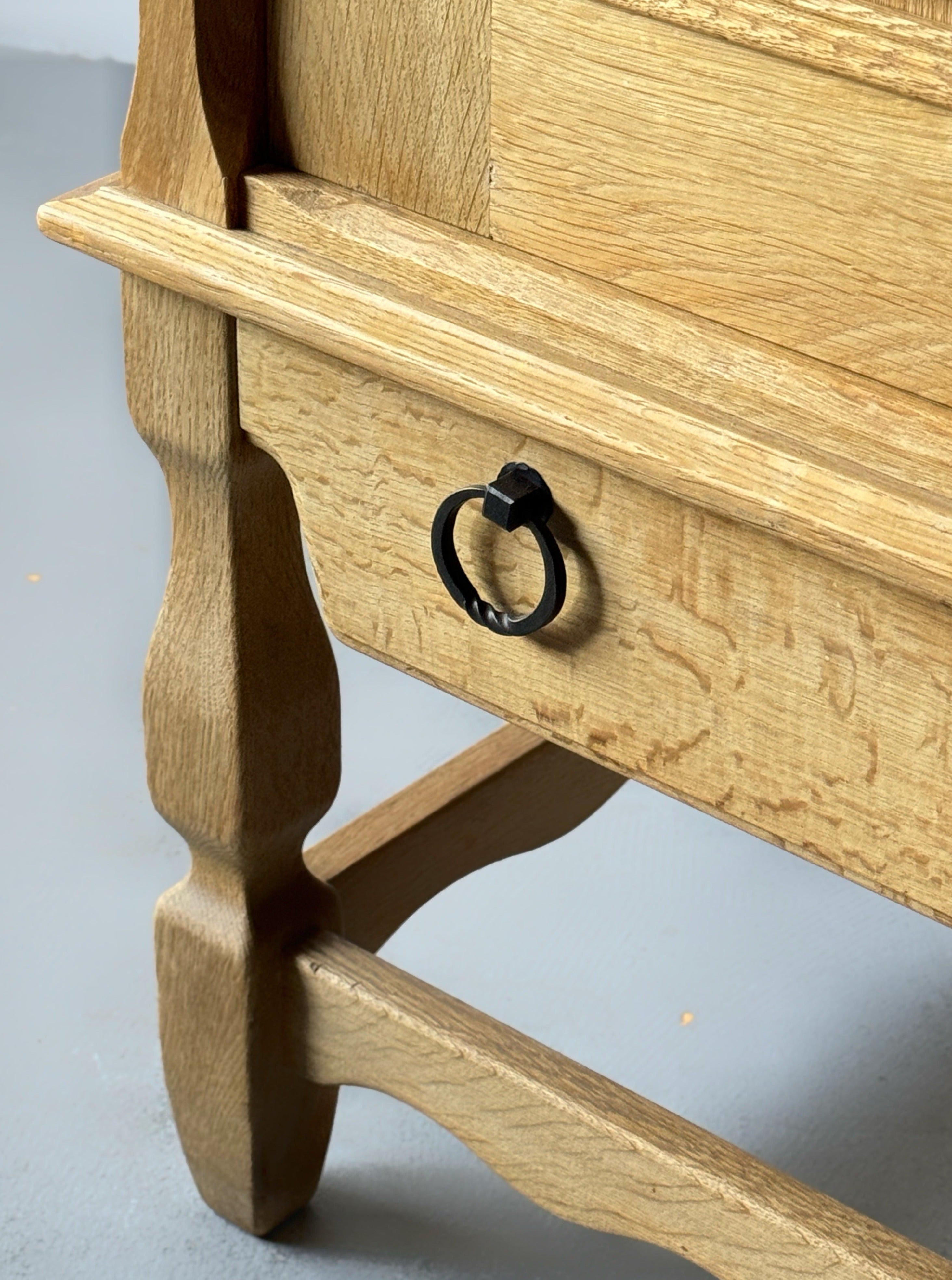 Sculptural Oak Cabinet by Henning Kjaernulf 1970s