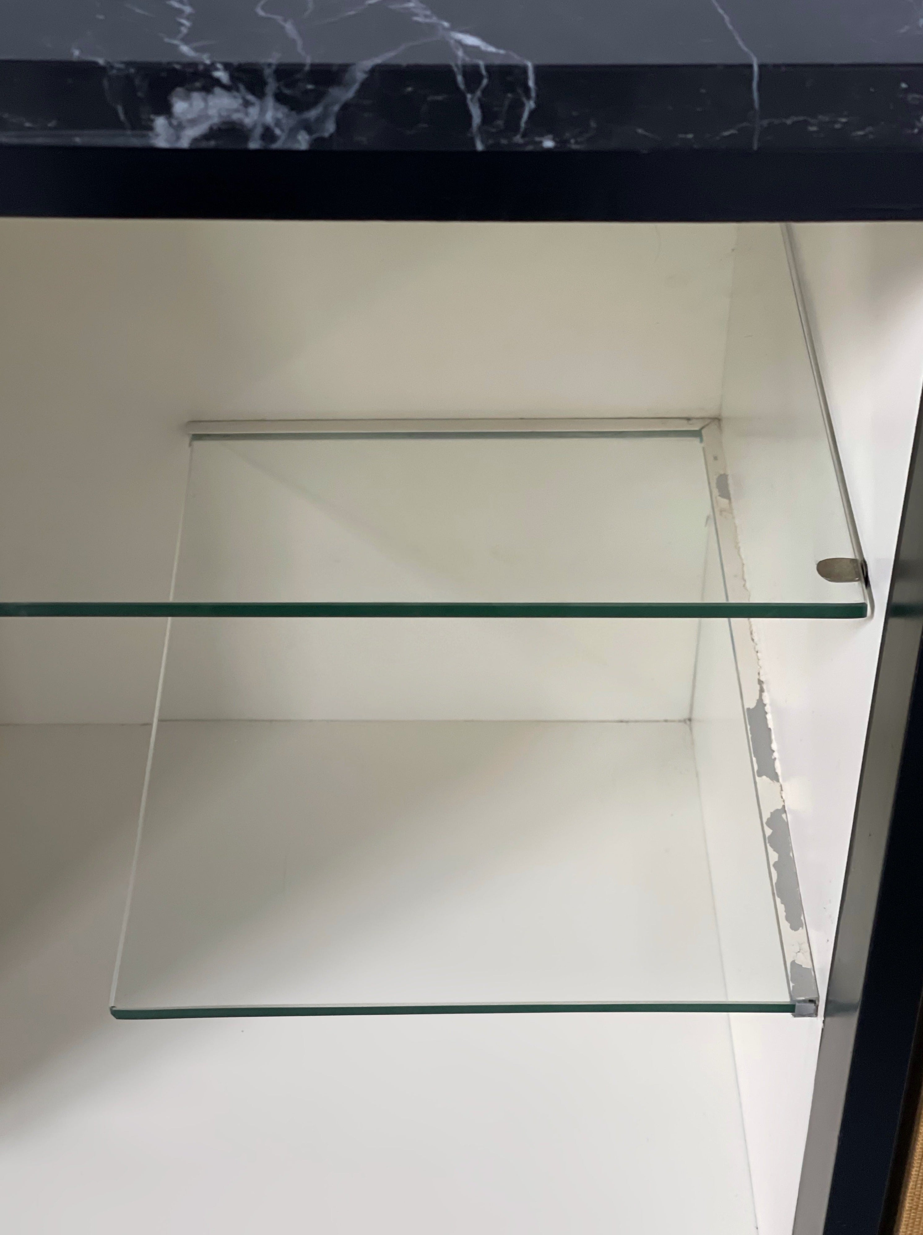 Sideboard with seagrass doors by Florence Knoll