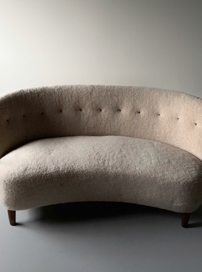 Model No. 96 banana shaped sofa by N.A. Jørgensen