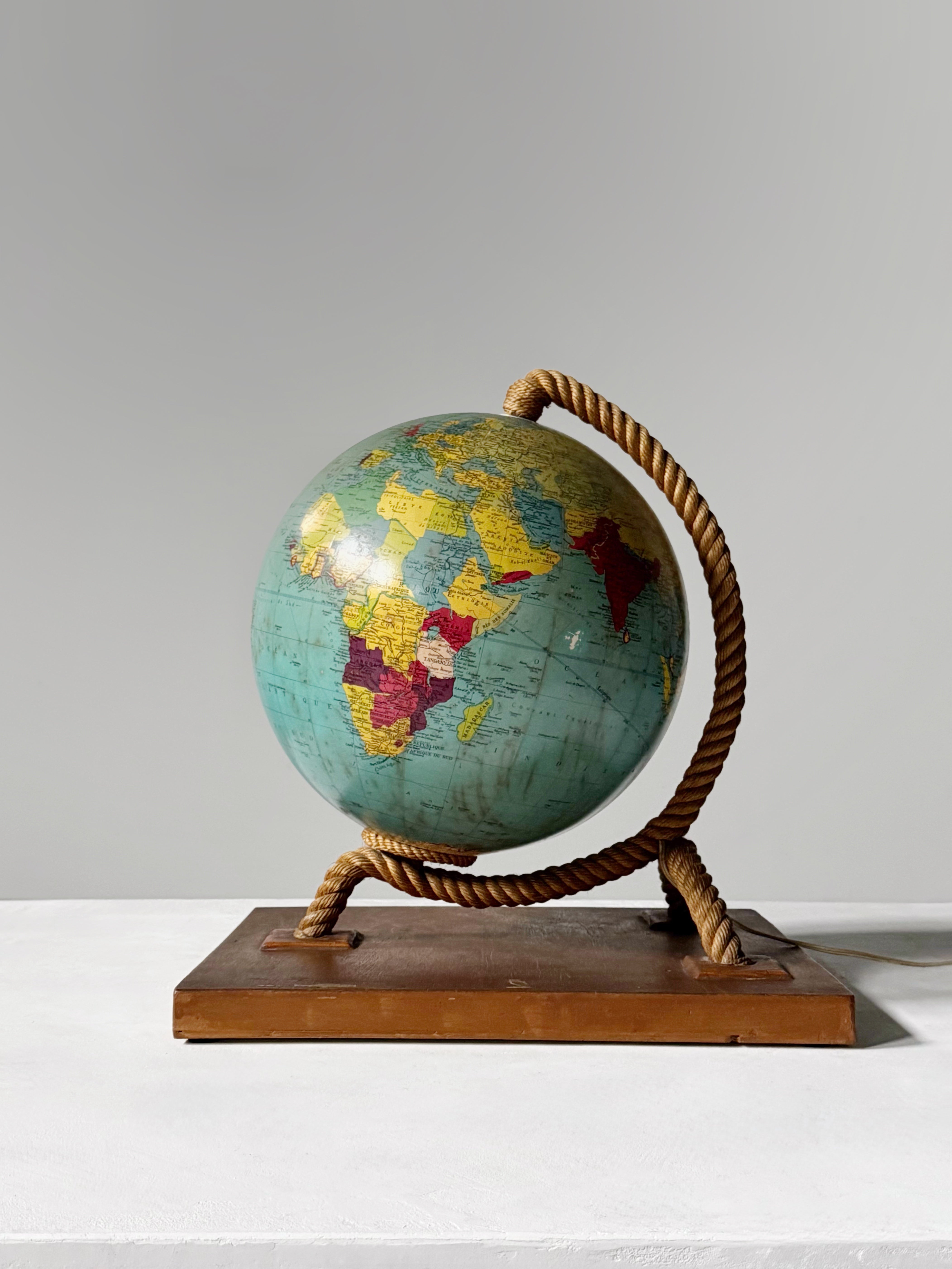 Globe terrestre Taride by Adrien Audoux & Frida Minet, France 1950s