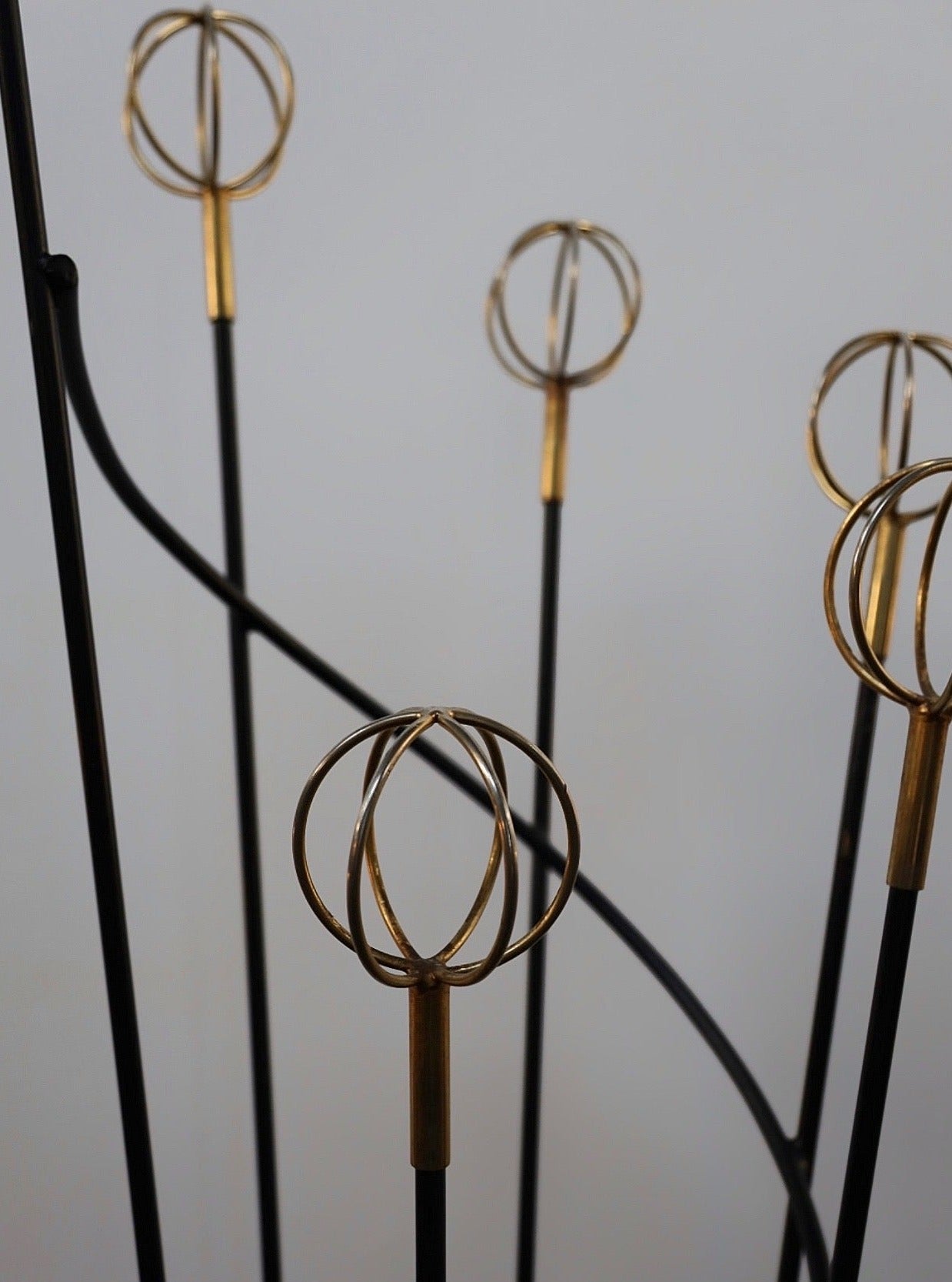 Iron & Nickel Coat Hat Rack by Roger Feraud