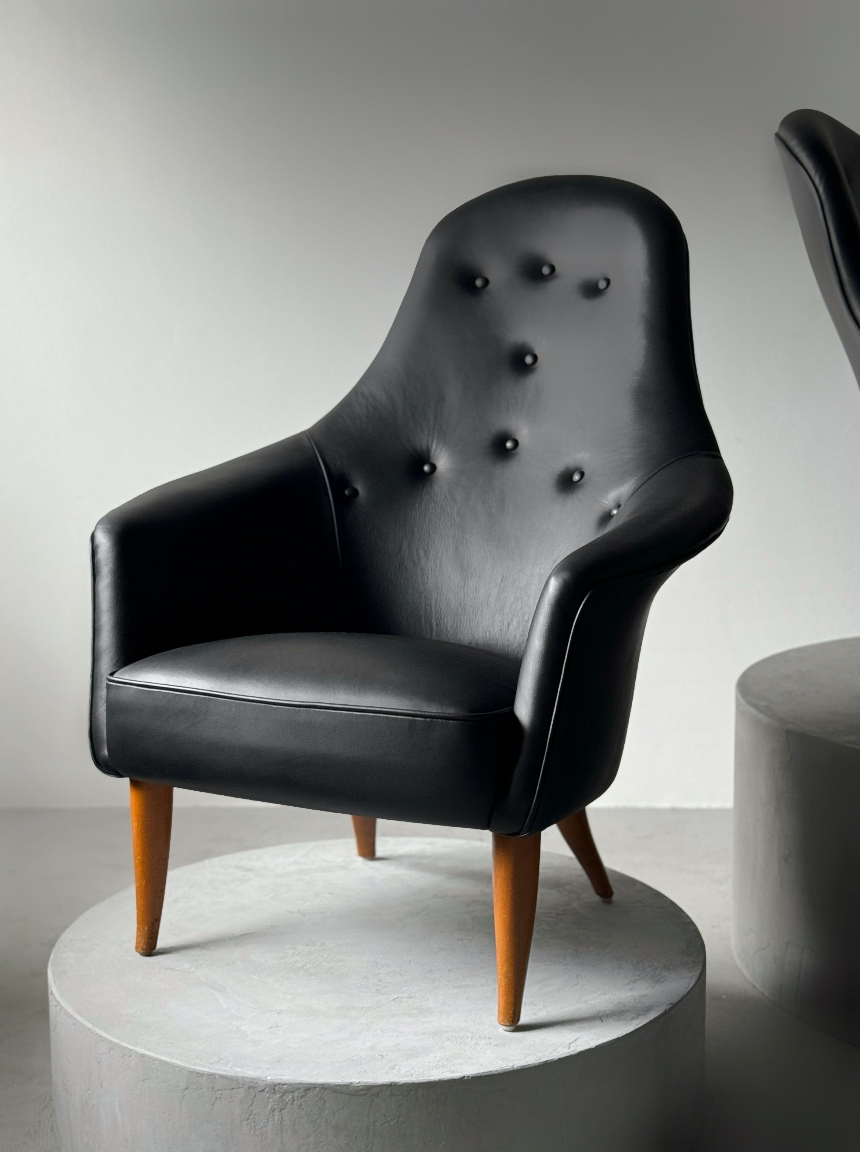Pair of Little Adam and Little Eva armchairs by Kerstin Hörlin-Holmquist for Nordiska Kompaniet