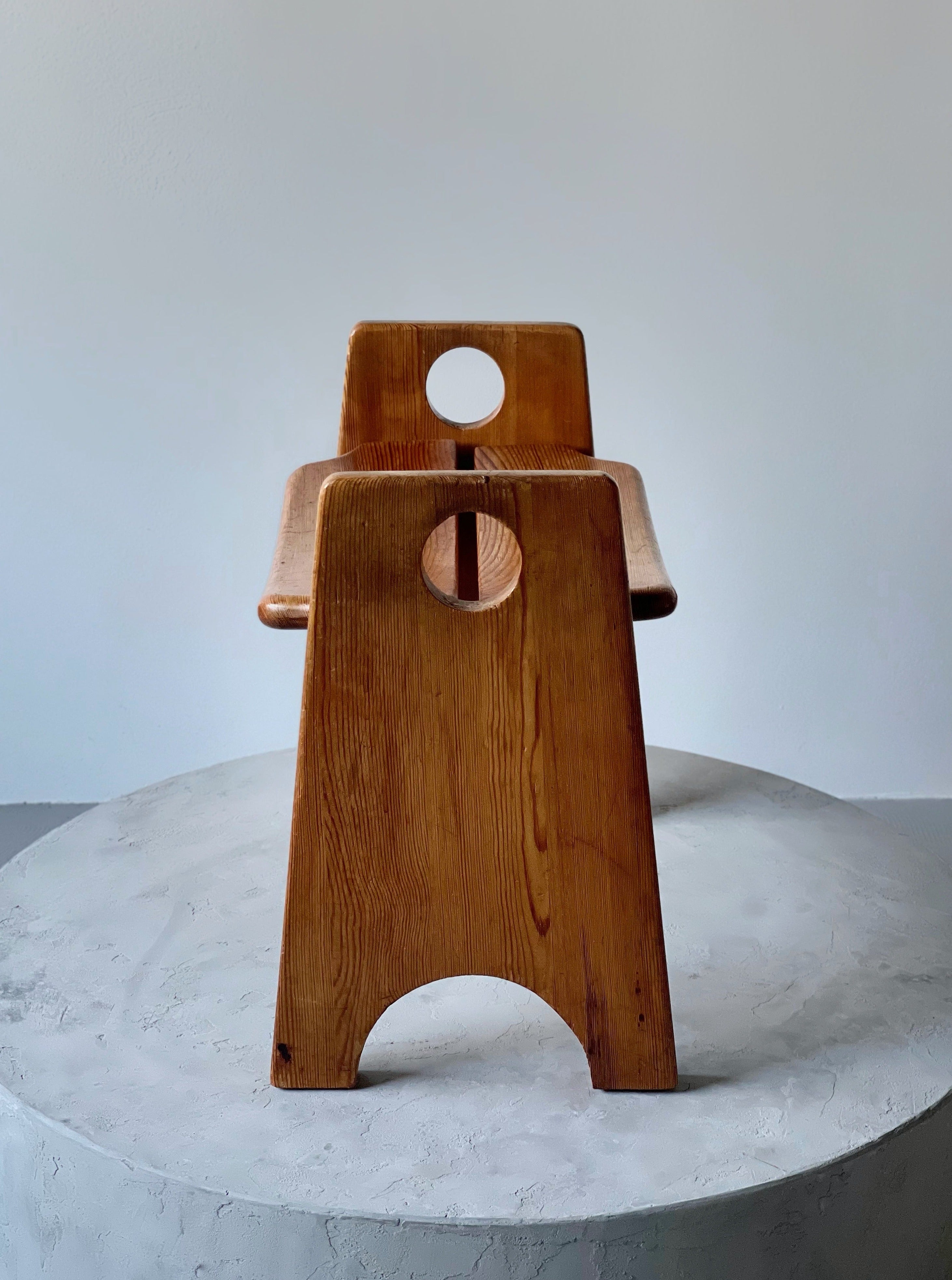 GILBERT MARKLUND WOODEN STOOL IN PINE