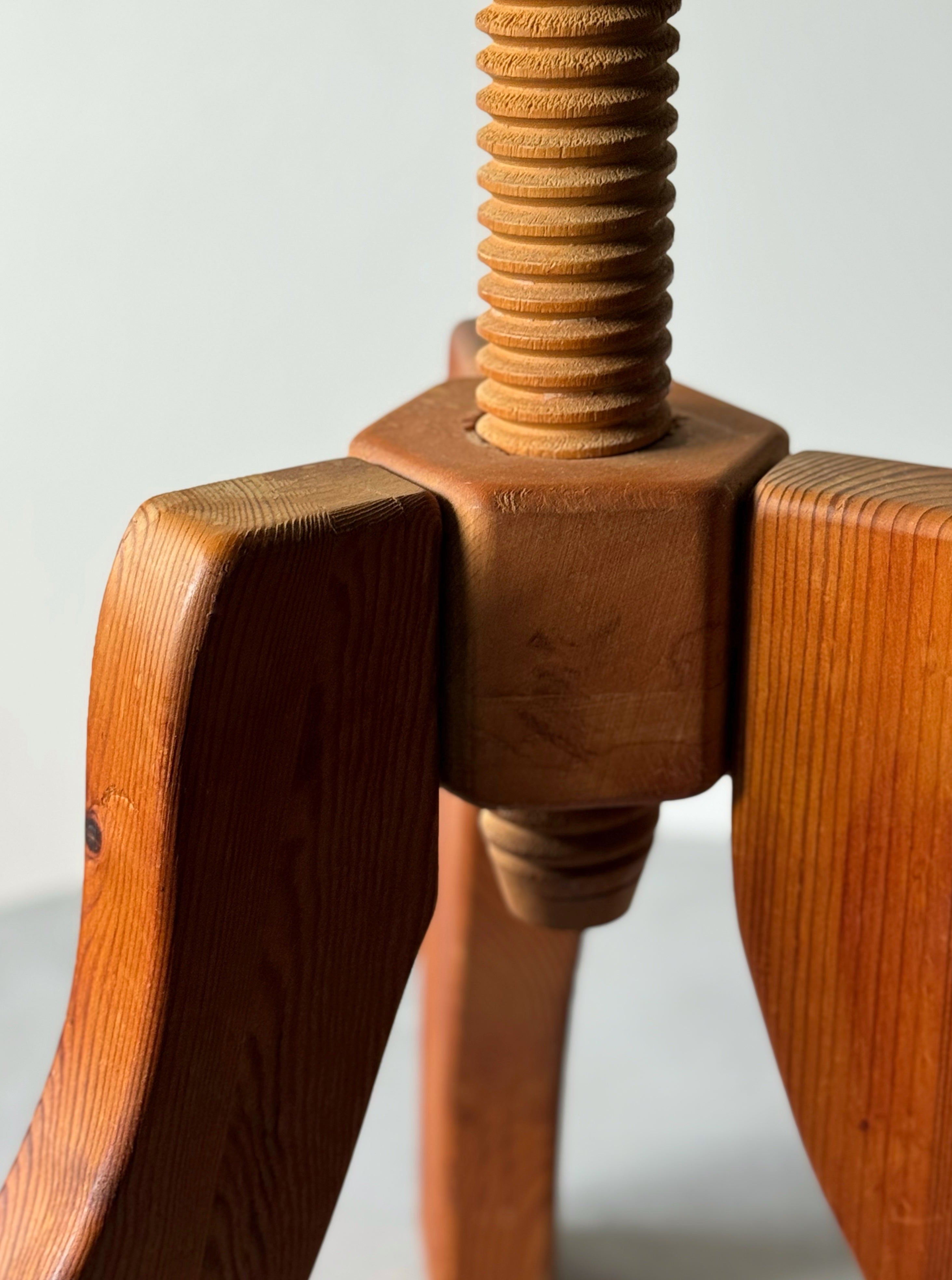 Nordic Adjustable Pine Stool
