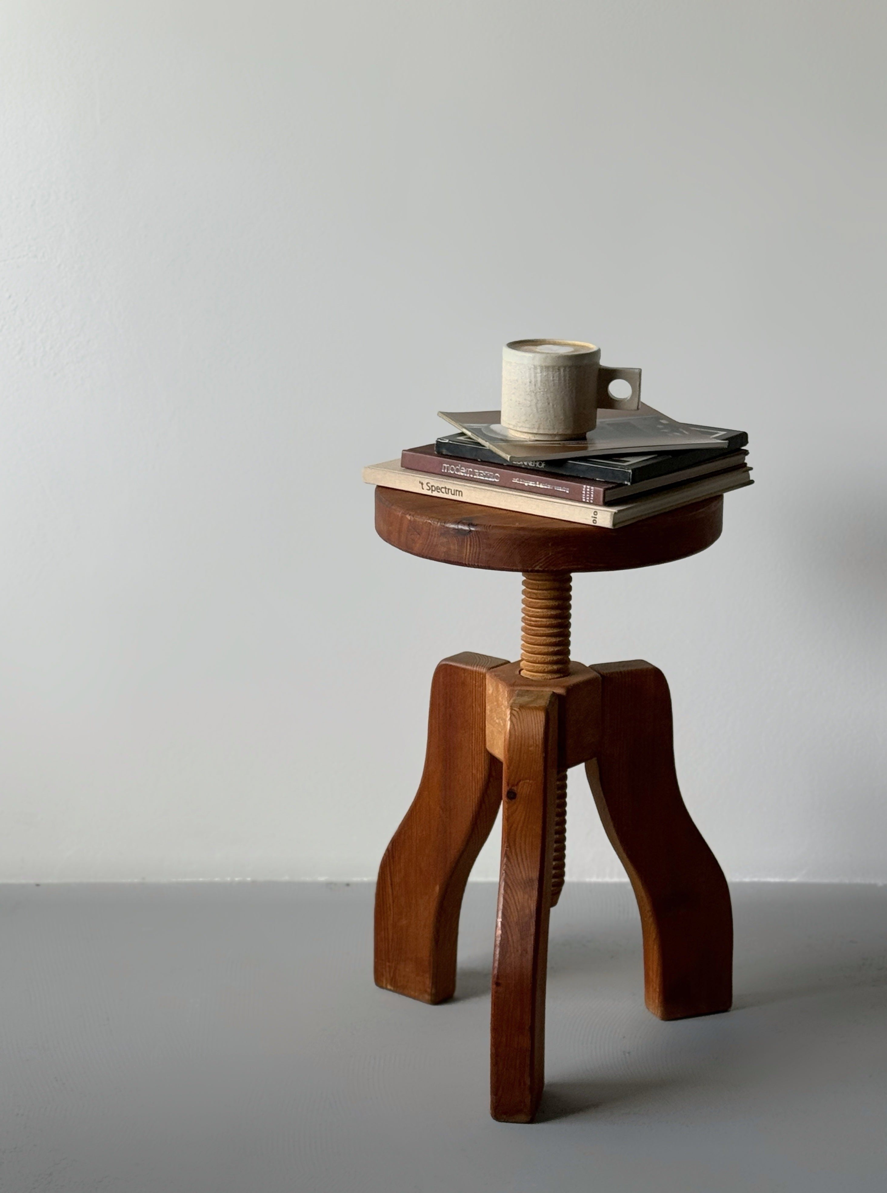 Nordic Adjustable Pine Stool