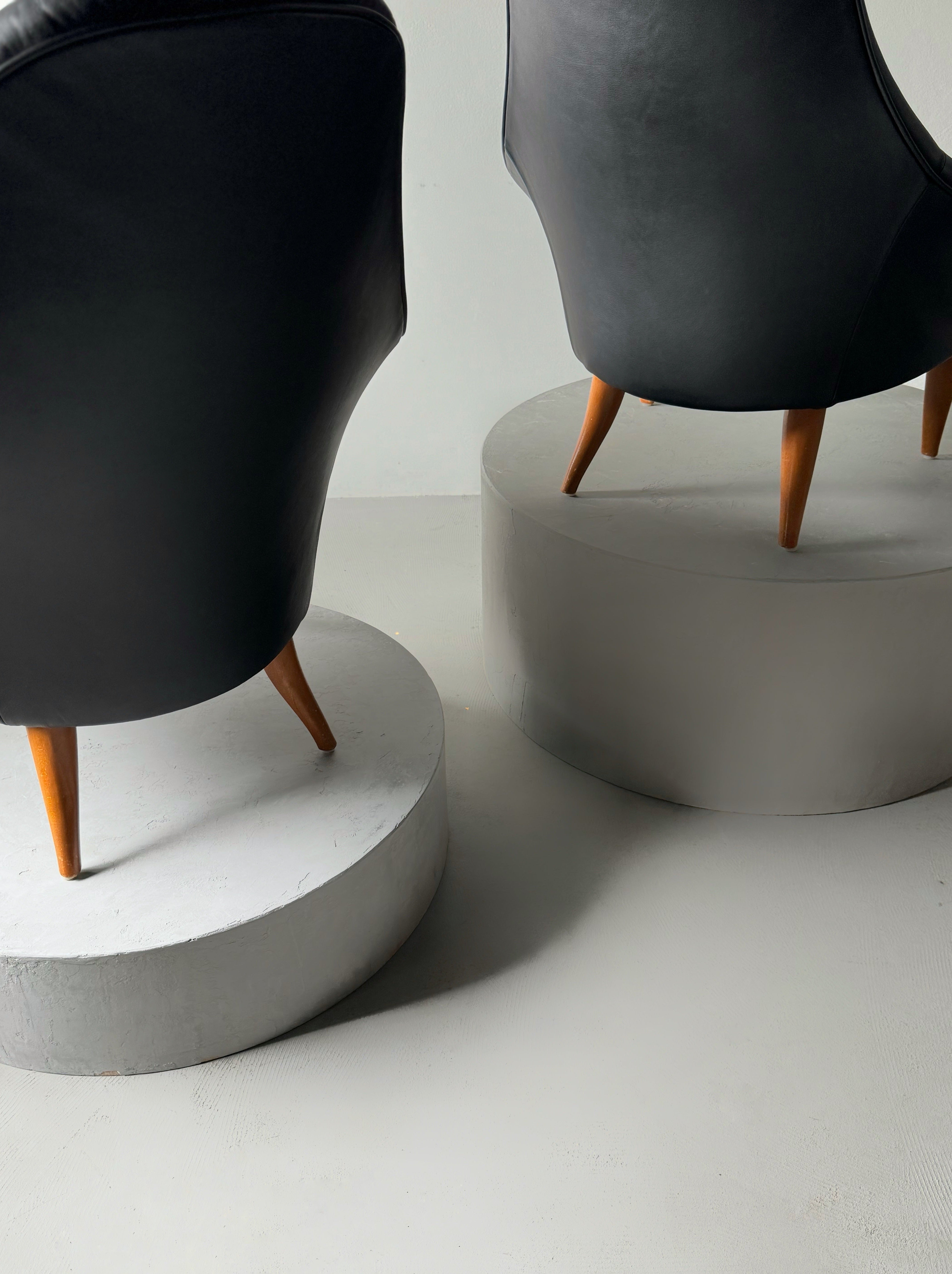 Pair of Little Adam and Little Eva armchairs by Kerstin Hörlin-Holmquist for Nordiska Kompaniet