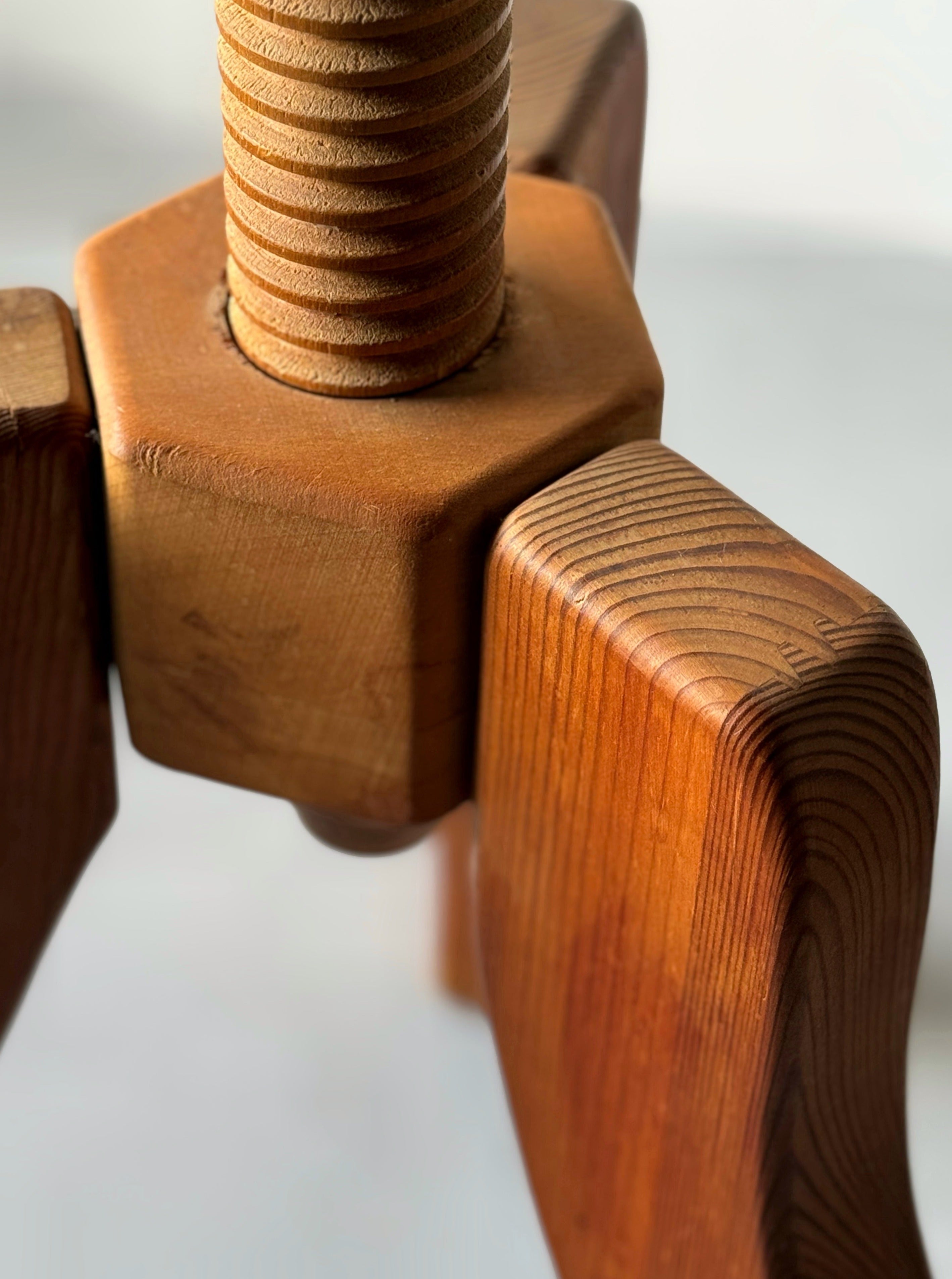 Nordic Adjustable Pine Stool